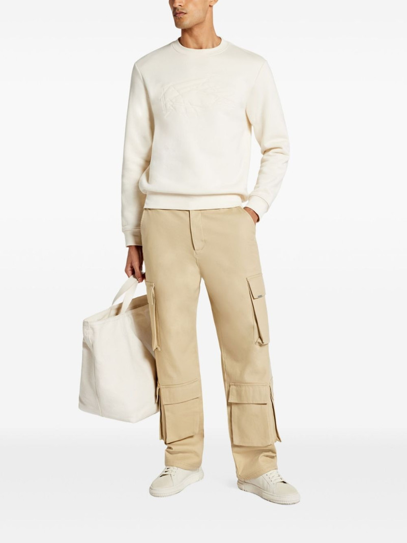LACOSTE crocodile-embroidered sweatshirt outlook
