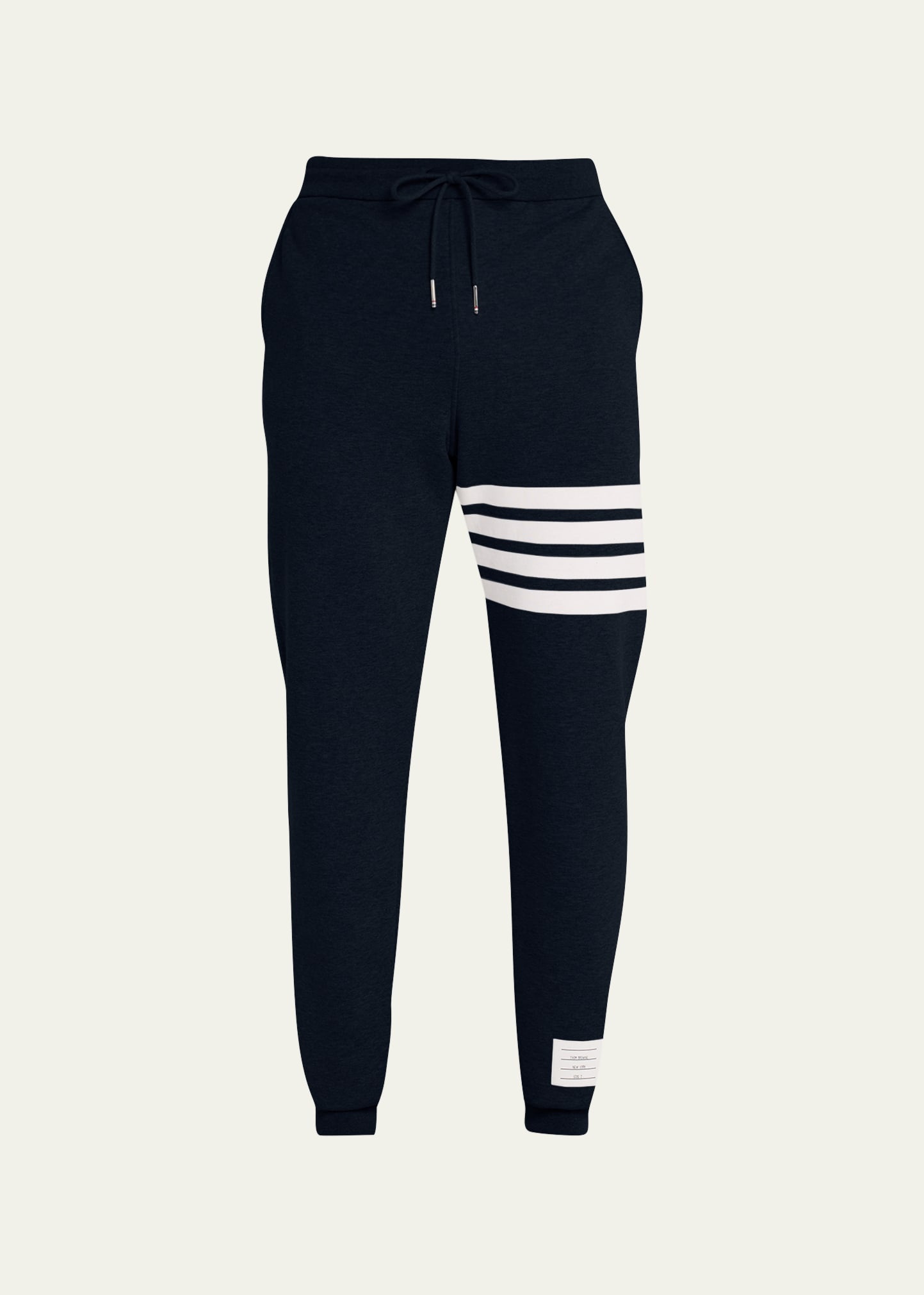 Men's Classic Drawstring Sweatpants with Stripe Detail - 1