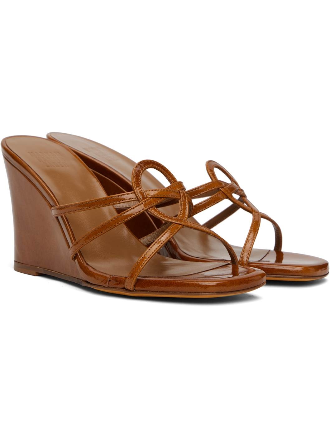 Brown Opera Wedge Heeled Sandals - 4