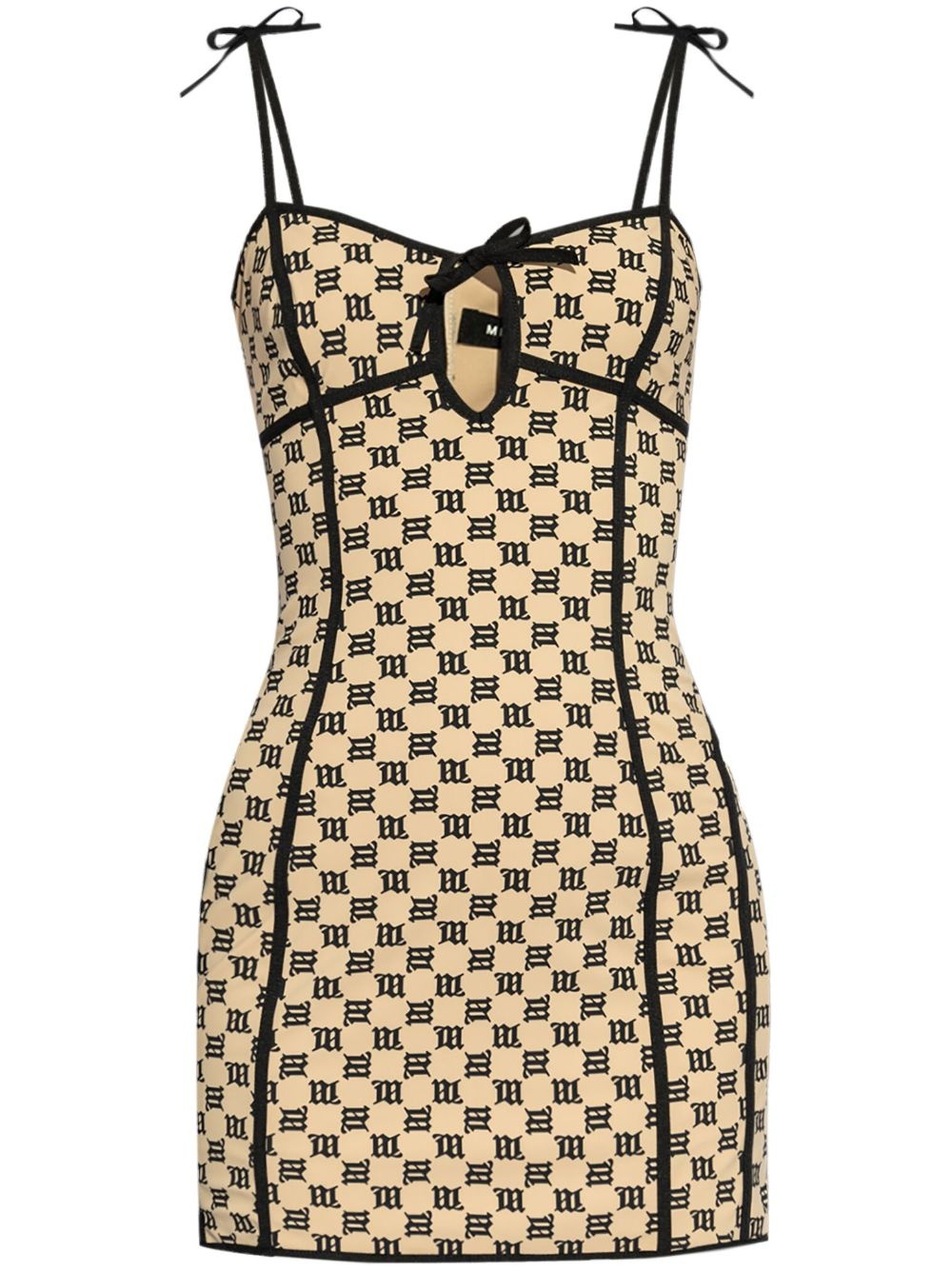 monogram-print mini dress - 1