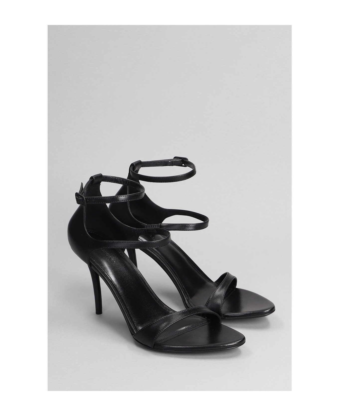 Honey Sandals In Black Leather - 2