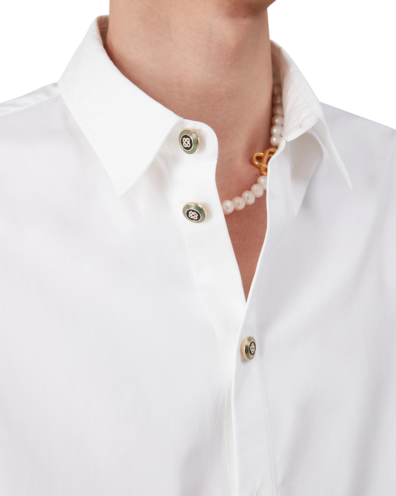 White Cotton Shirt | Casablanca Paris - 4