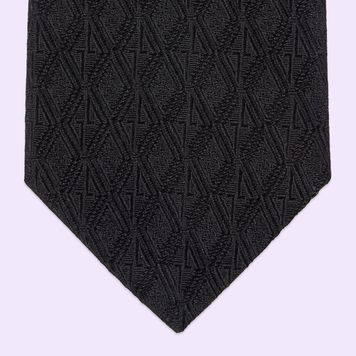 Geometric G silk jacquard tie - 4