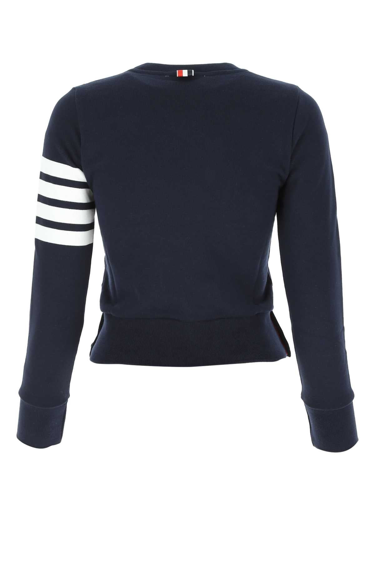 Thom Browne Women Navy Blue Cotton Sweatshirt - 2