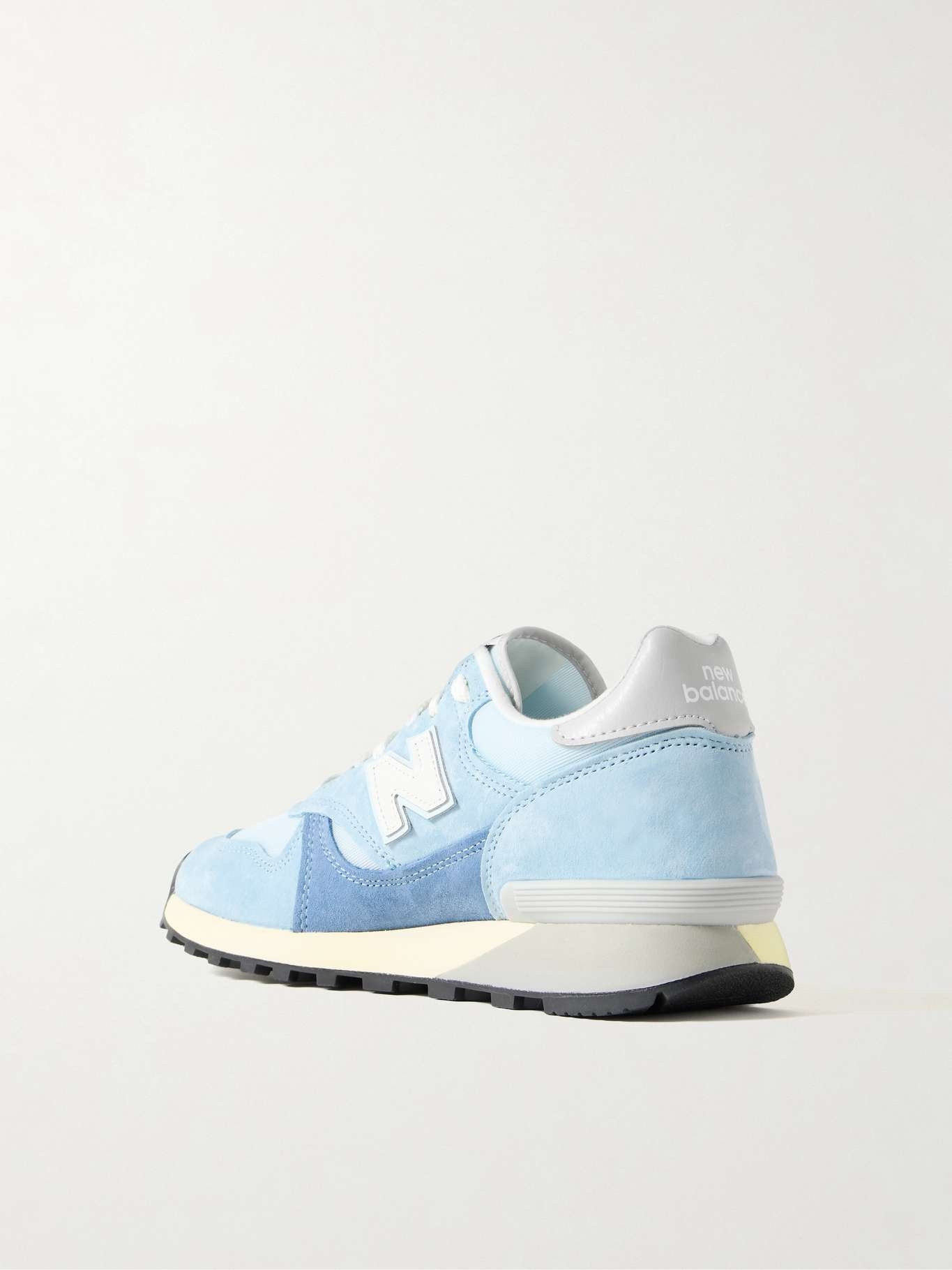 574 leather-trimmed suede and mesh sneakers - 3