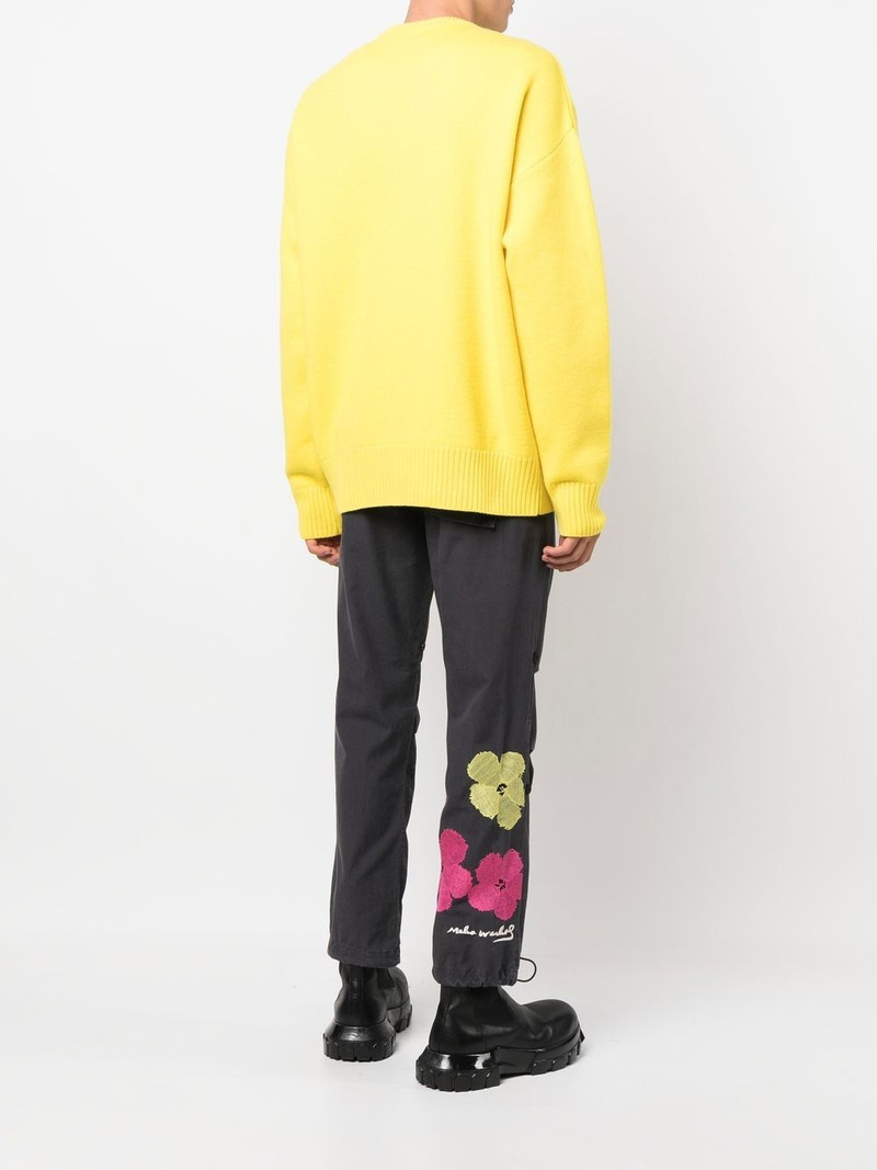 MAHARISHI floral-print slim-fit trousers outlook