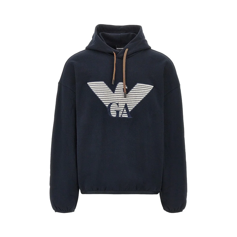 COTTON AND SILK HOODIE - 1