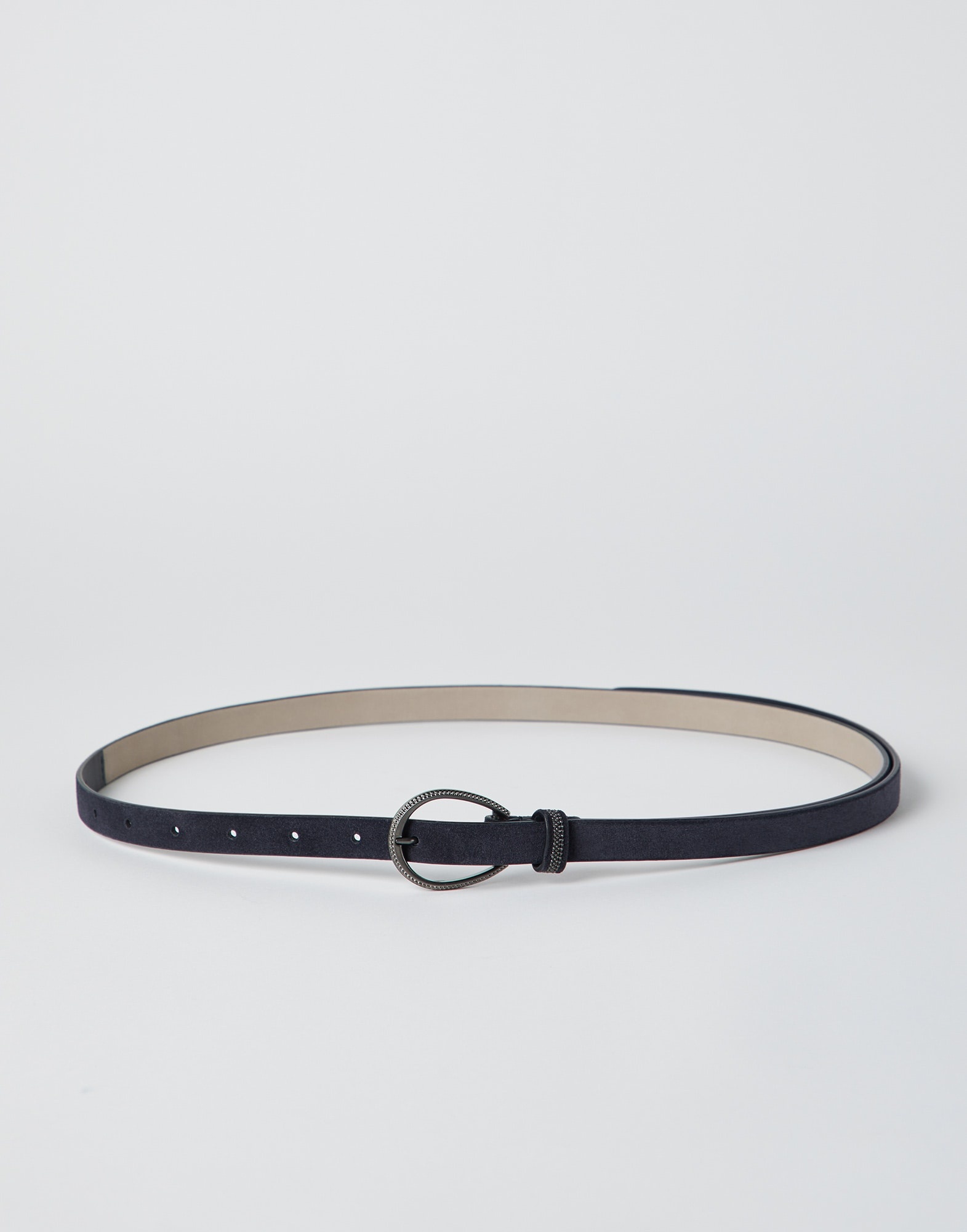 Suede belt with monili - 1