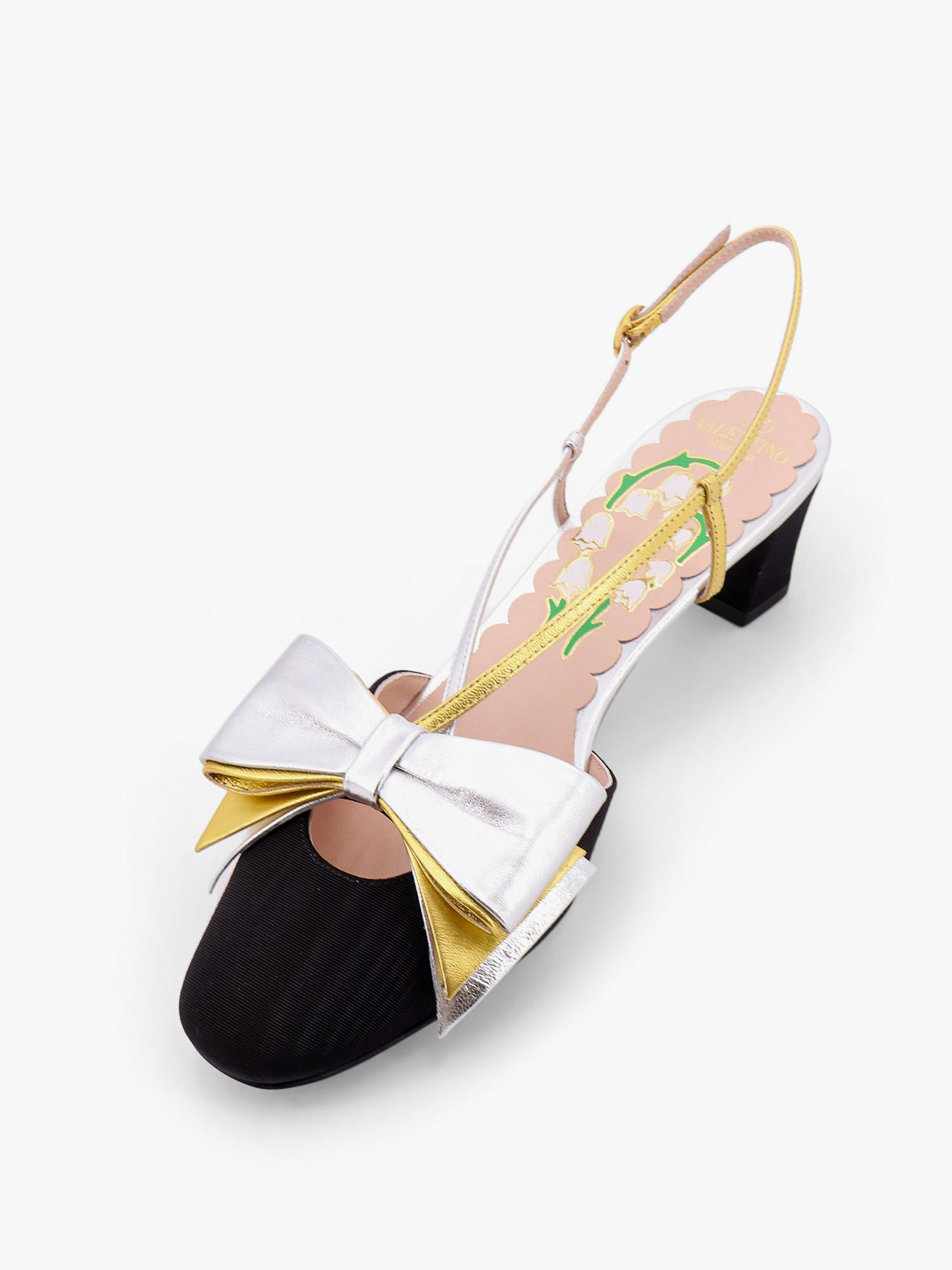 Bowow Moiré Fabric Slingback - 5