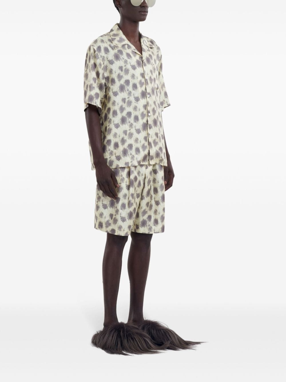 printed silk bermuda shorts - 3
