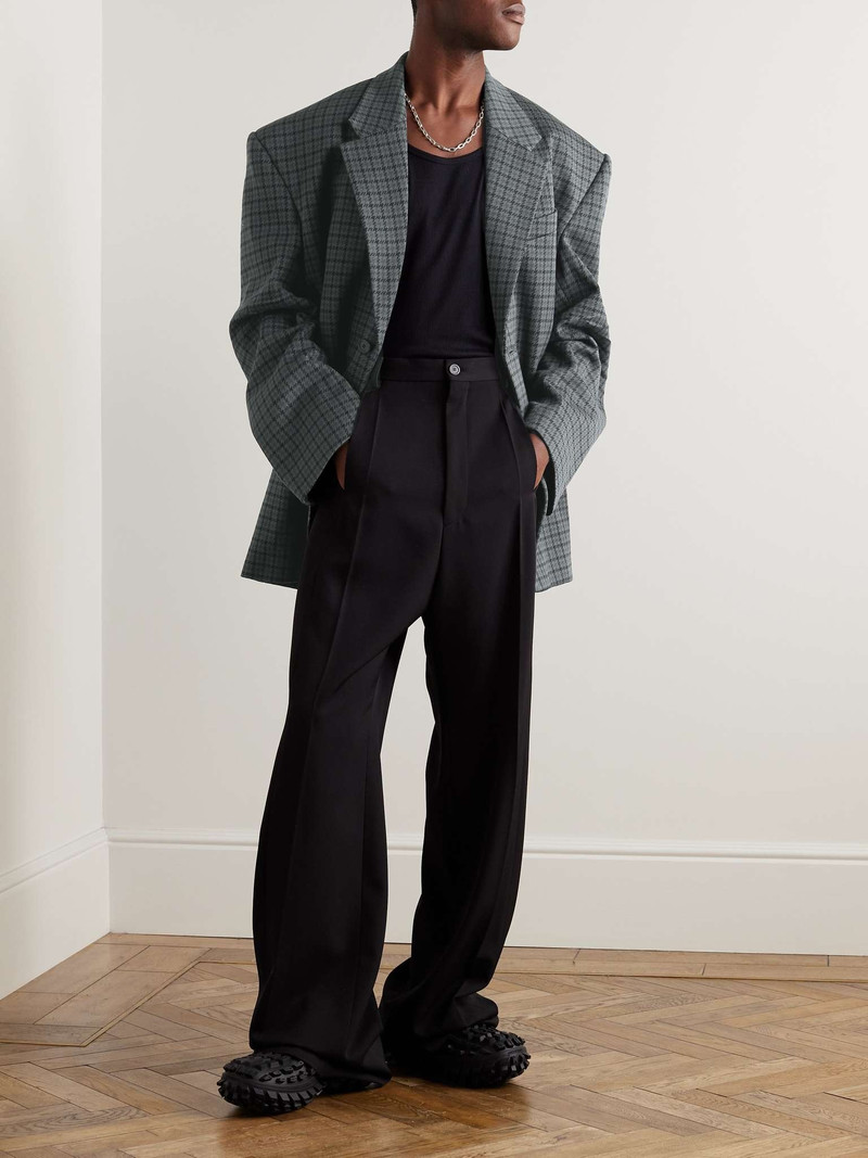 BALENCIAGA Oversized Houndstooth Knitted Blazer outlook