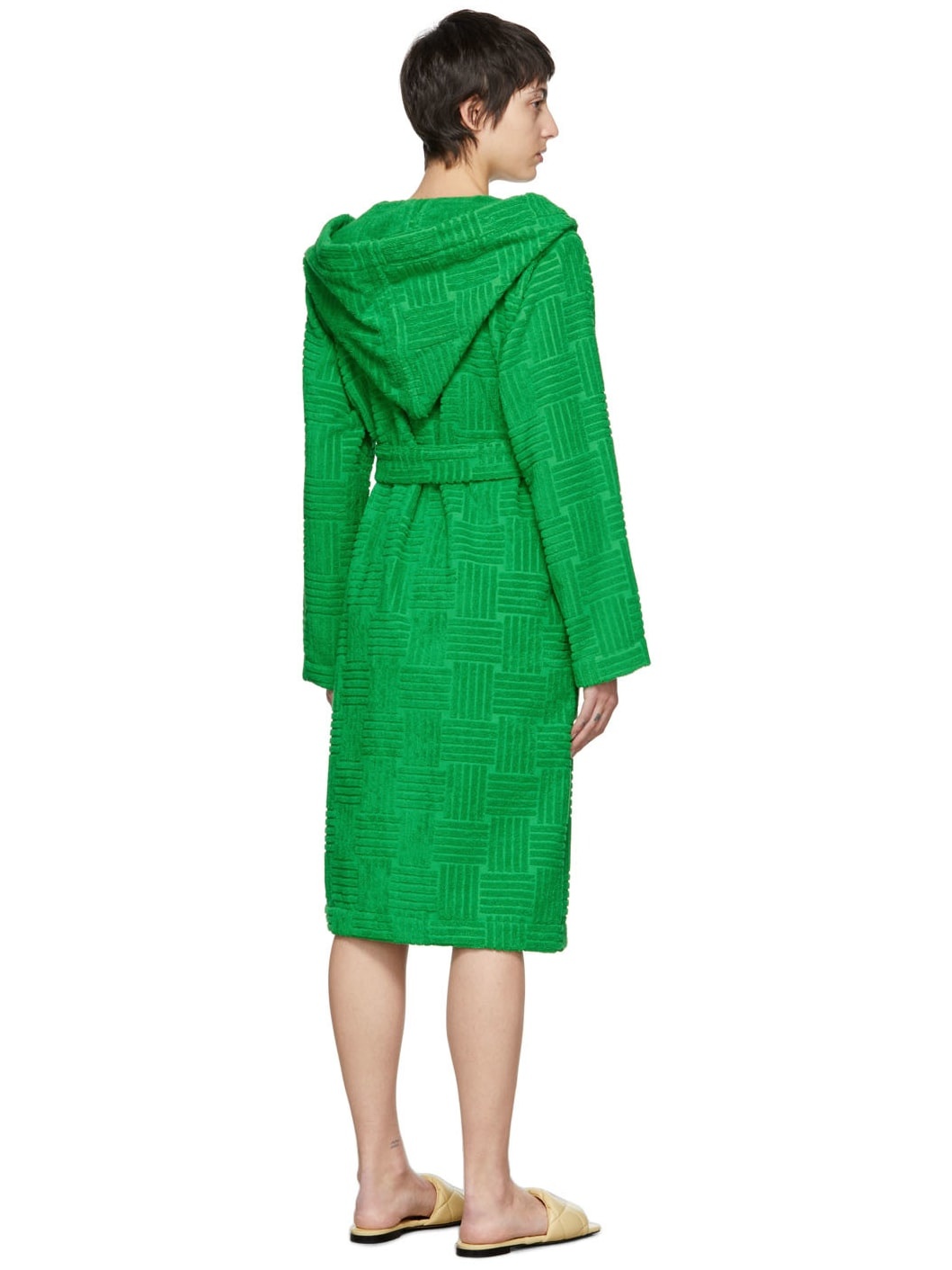 Green Intreccio Bath Robe - 3