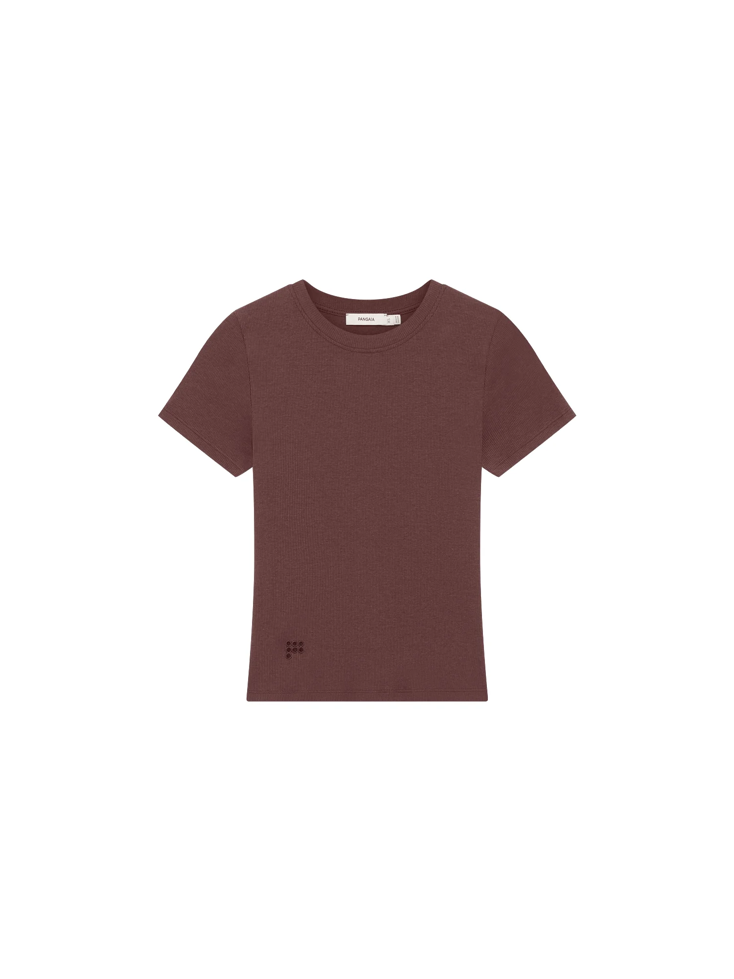 Womens Rib T-Shirt - Mahogany Brown - 1
