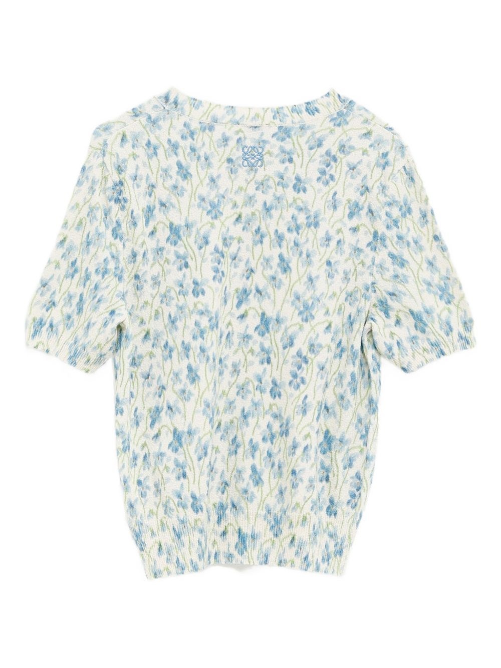 floral-print knitted T-shirt - 2