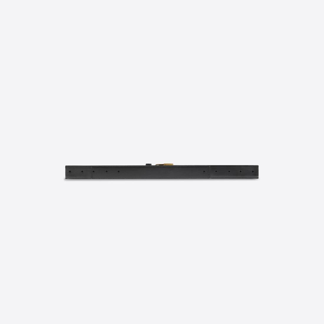 Women's Hourglass Thin Belt in Black - 2