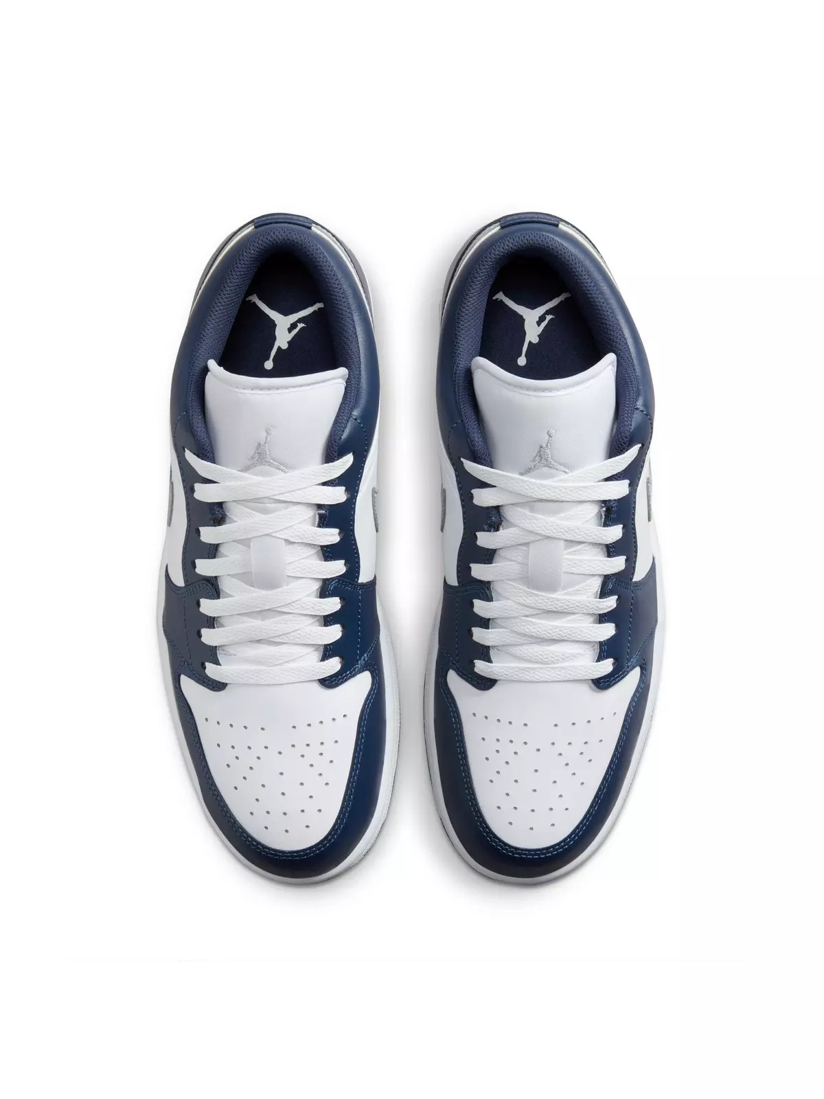 1 Low "White/Wolf Grey/Midnight Navy" Men's Shoe - 6