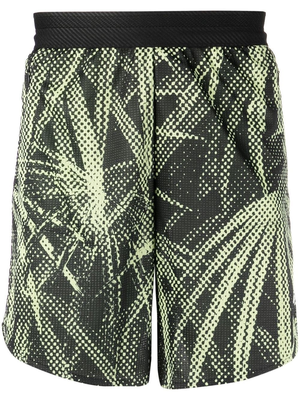 graphic-print track shorts - 1