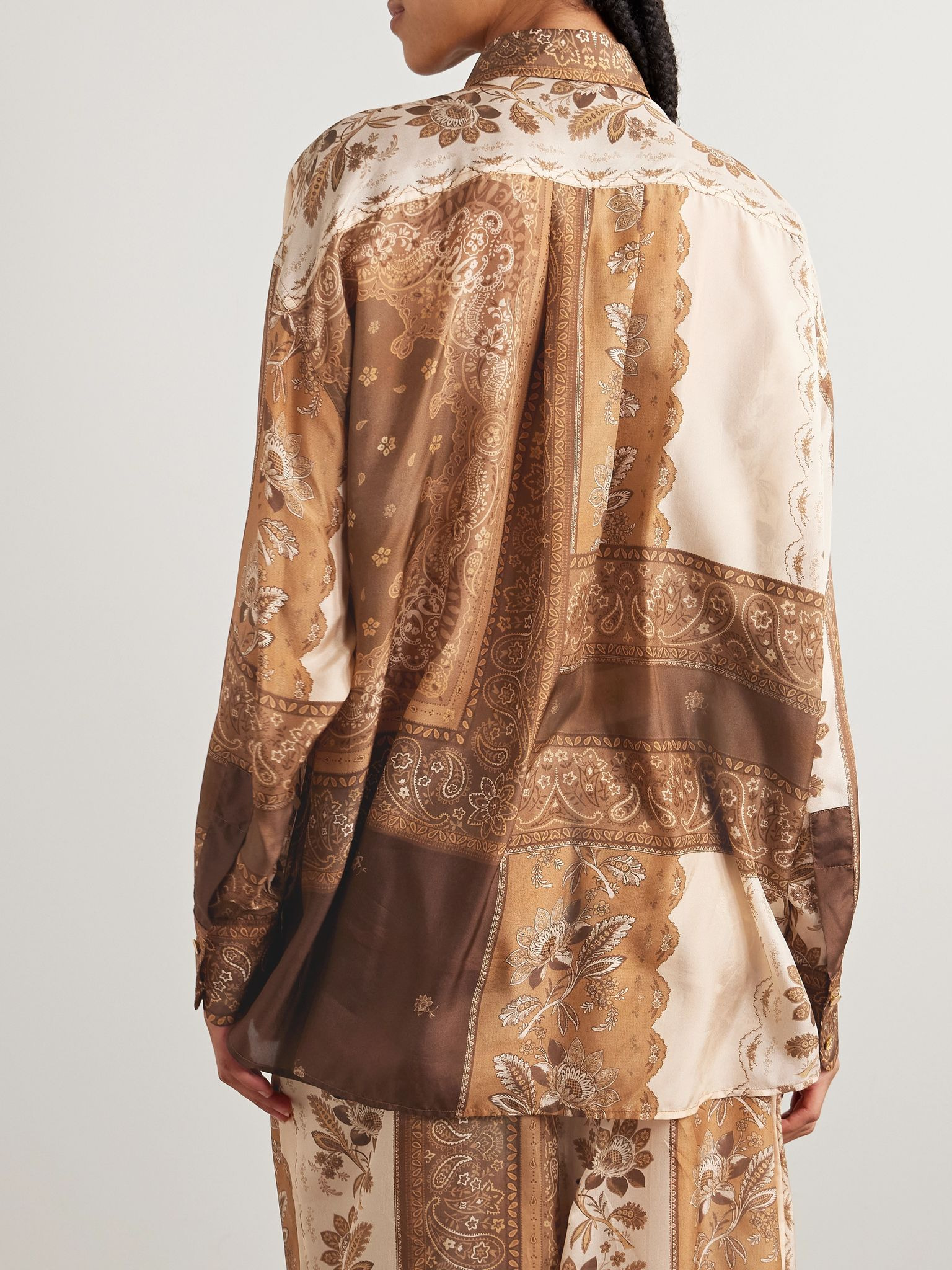 Lucky printed silk shirt Multi - 4