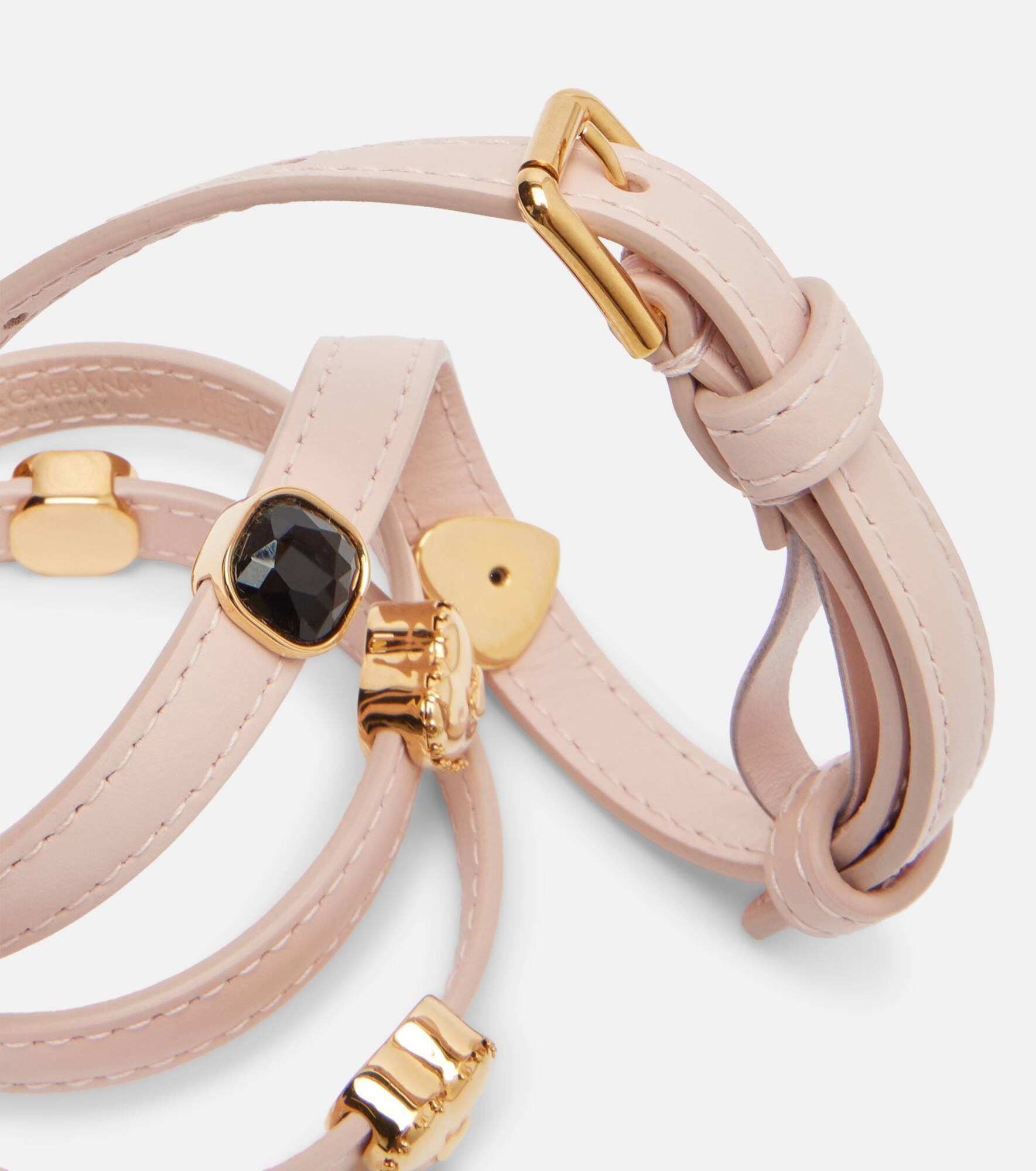 Embellished leather belt - 3