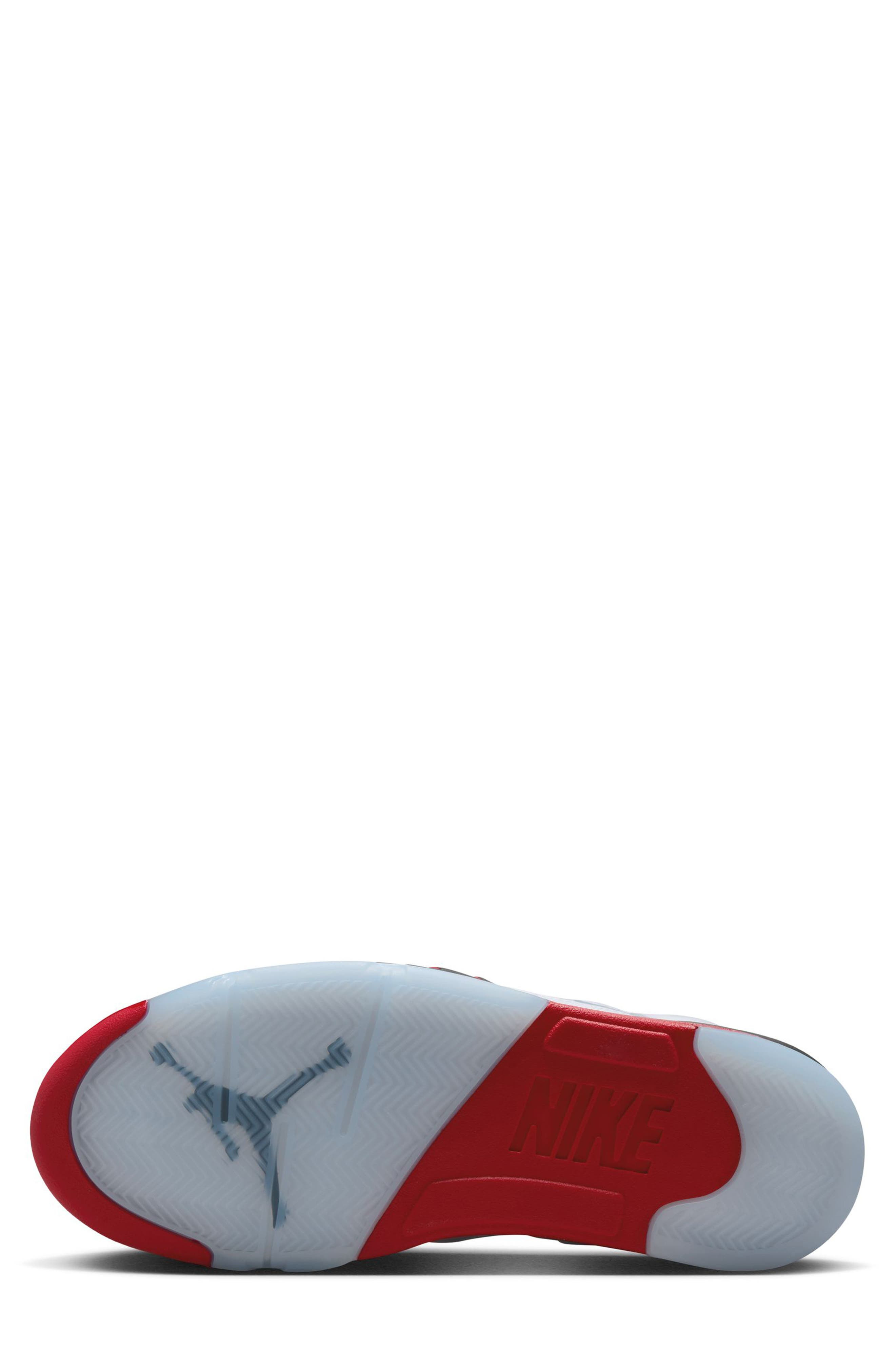 Air Jordan 5 Retro OG Sneaker in White/Fire Red/Black at Nordstrom - 5