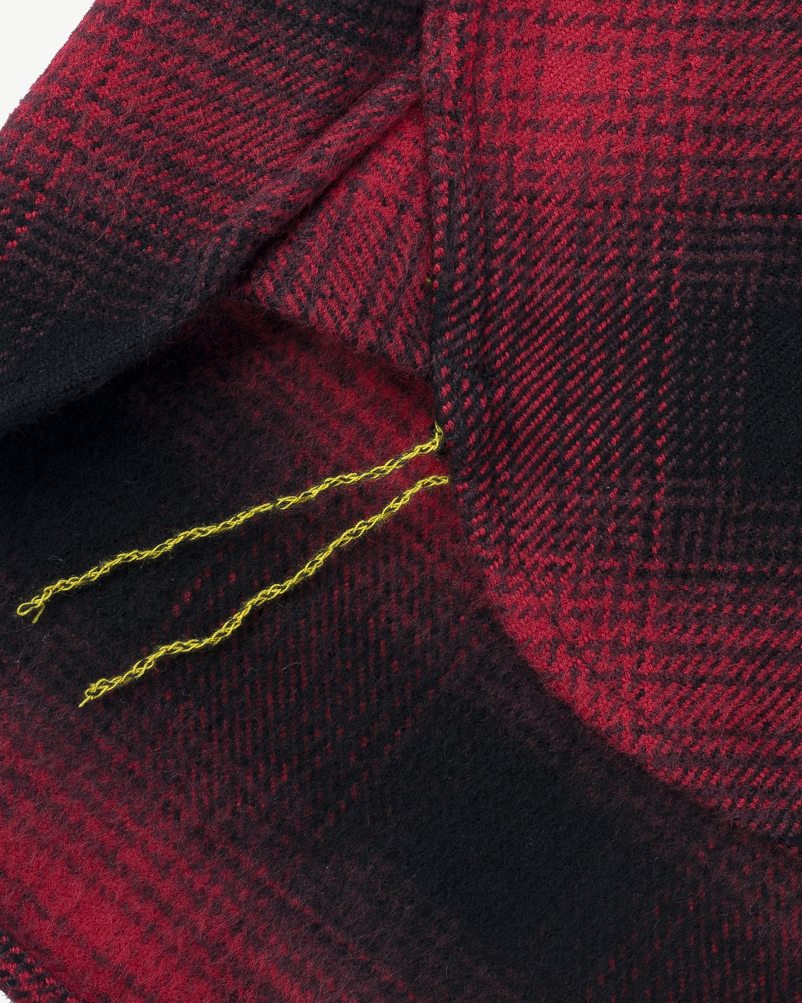IHSH-265-RED Ultra Heavy Flannel Ombré Check Work Shirt - Red/Black - 11