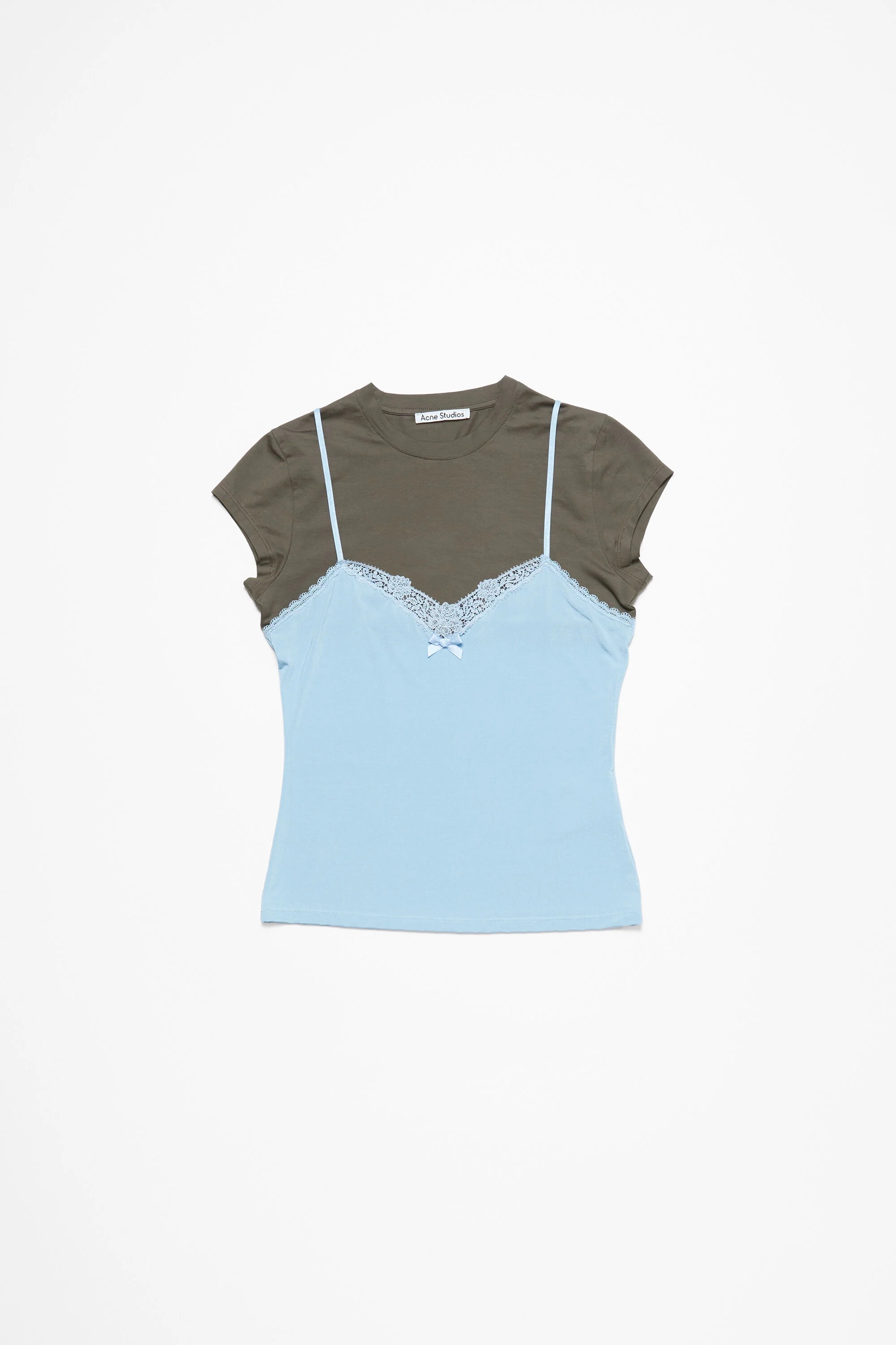 Layered strap t-shirt - Grey/blue - 5