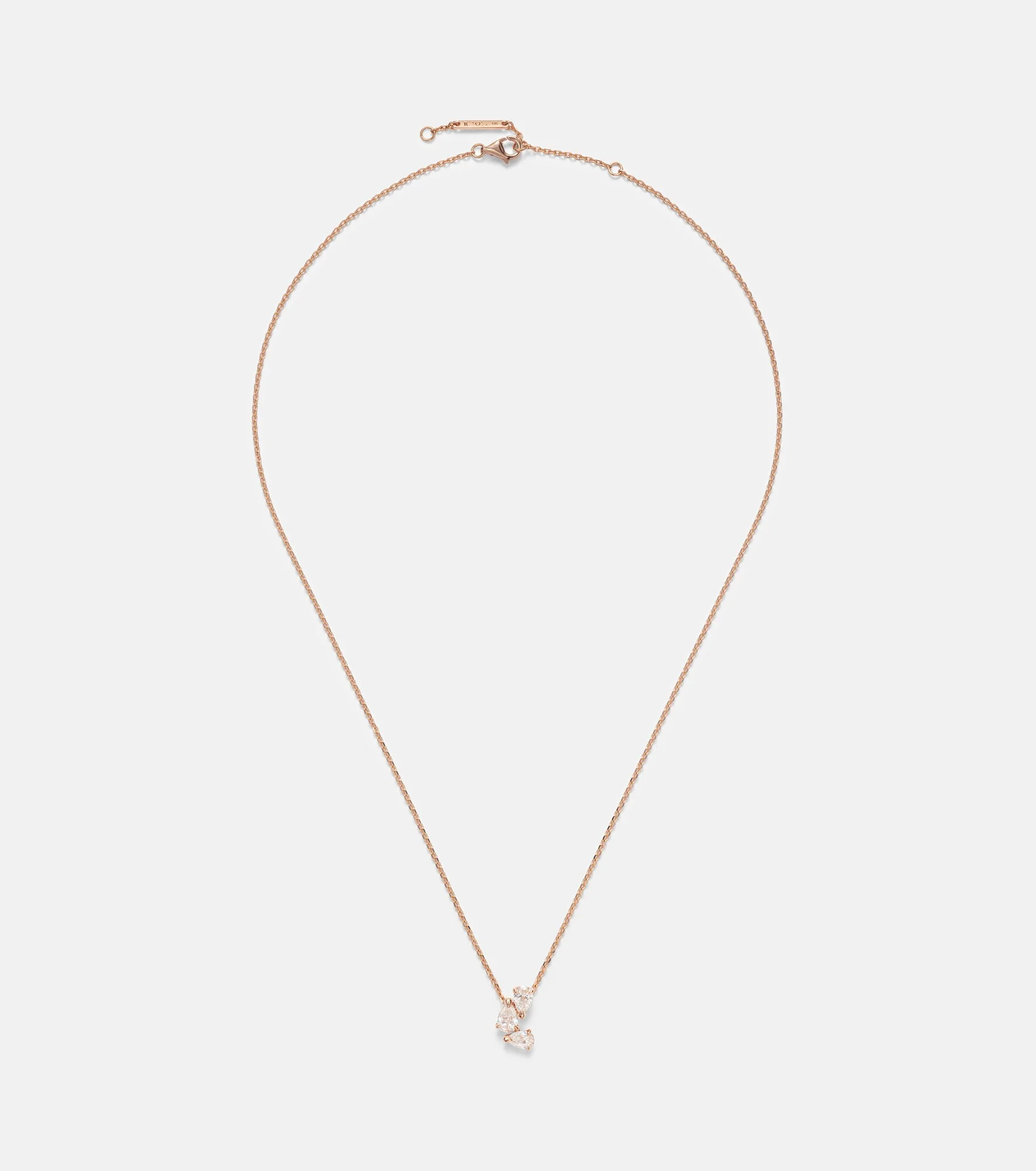 Serti Sur Vide 18kt rose gold pendant necklace with diamonds - 1