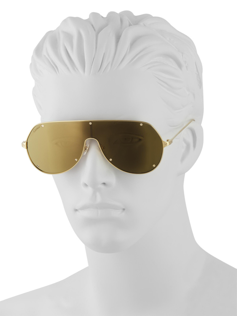 Men's Santos De Ct0324s-001 99MM Sunglasses - Gold Brown 4