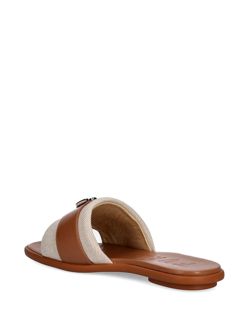 leather branded slides - 2