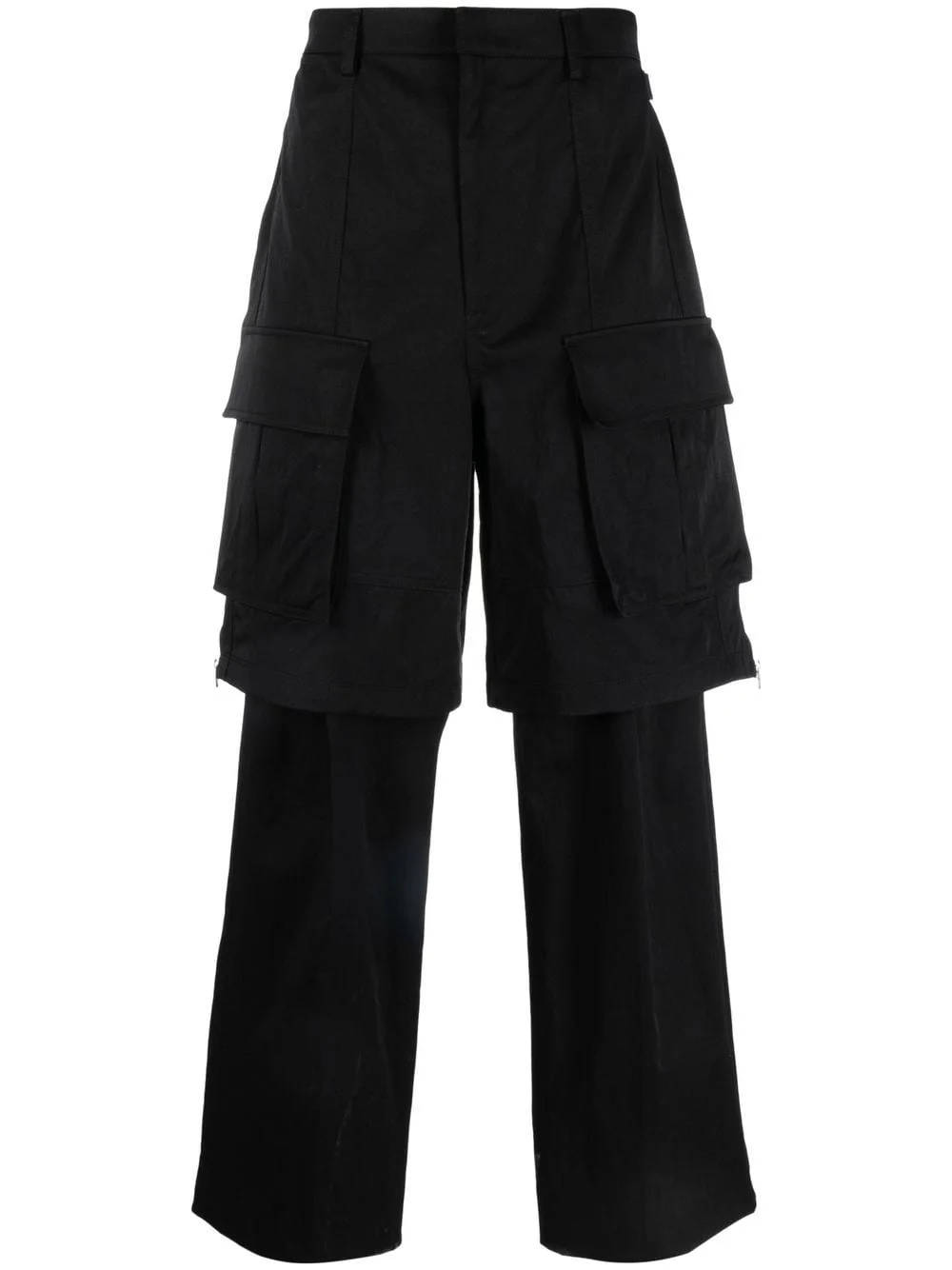 straight-leg cargo trousers - 1
