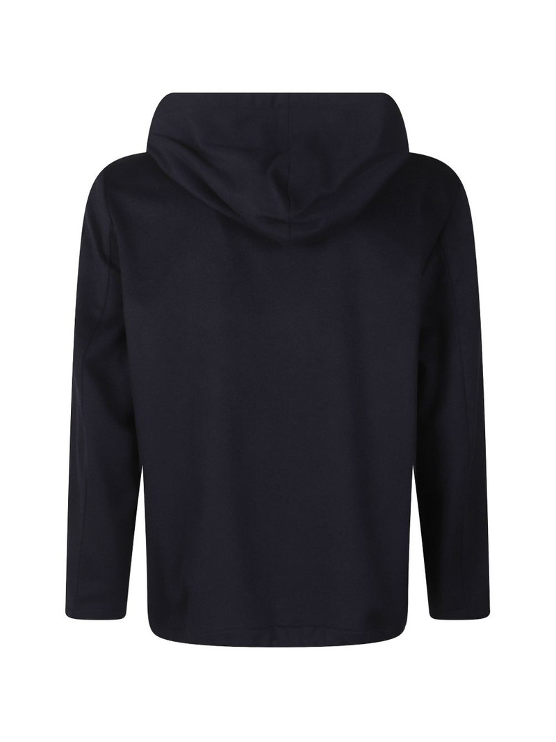 BARENA button wool hoodie outlook
