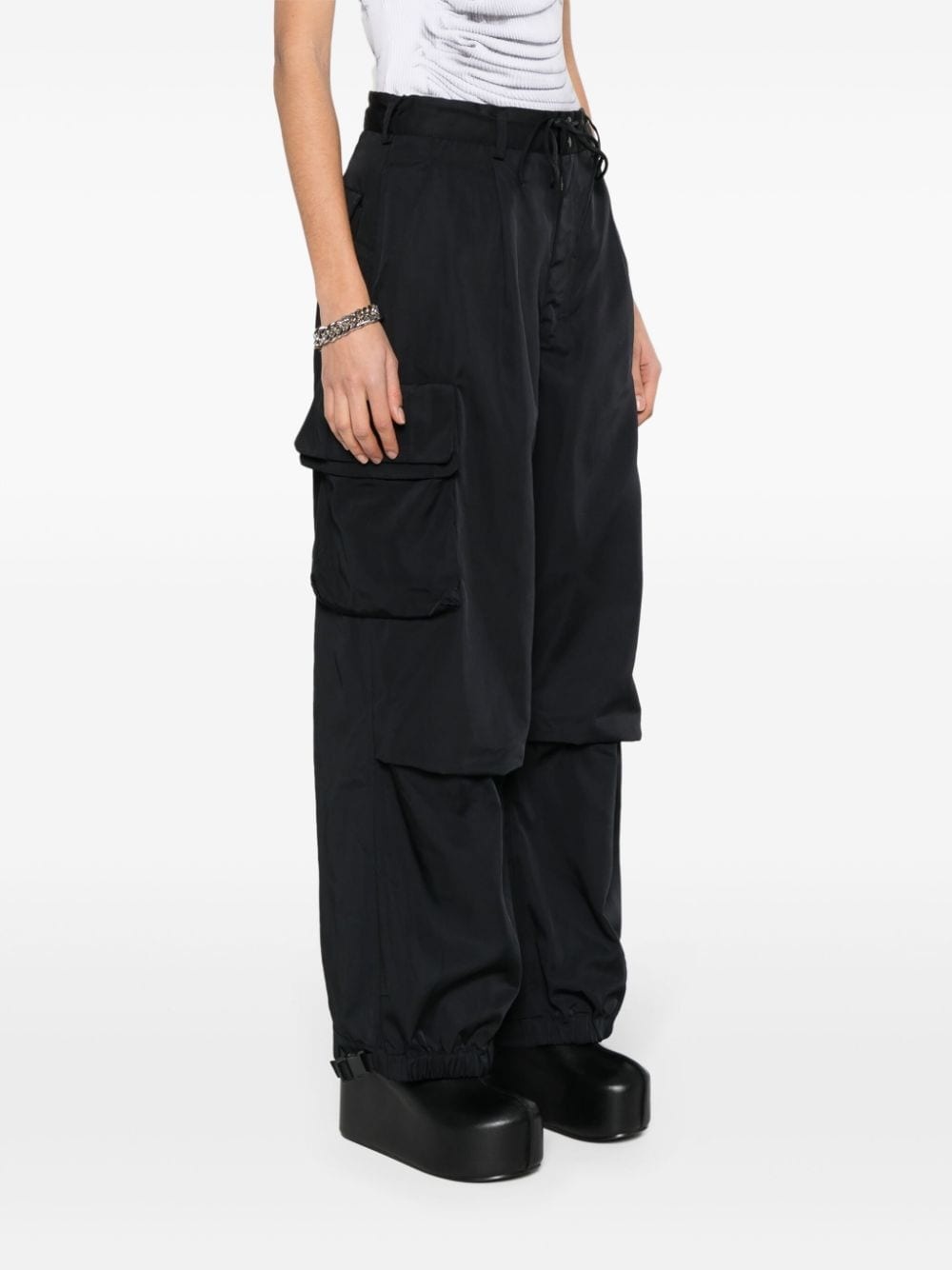 cargo-pockets twill trousers - 3