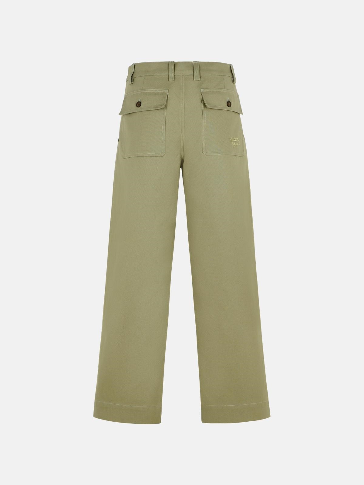 'WORKWEAR' GREEN COTTON JEANS - 3