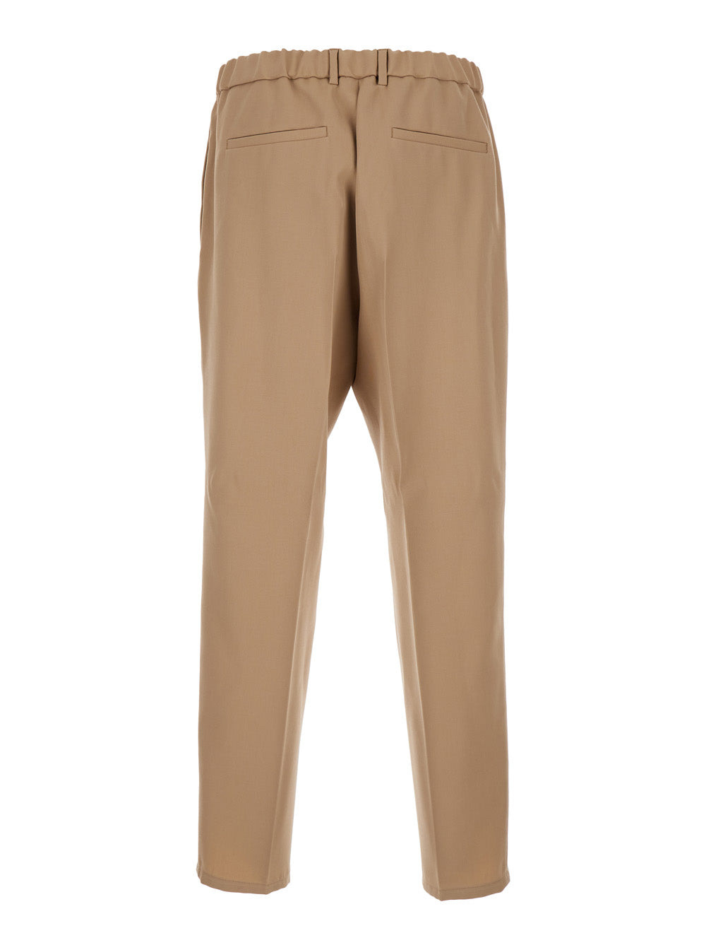 Jil Sander Men Beige Pants With Elastic Waistband In Wool Man - 2