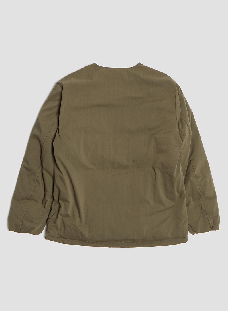 Nanga Hinoc Ripstop Inner Down Cardigan in Army Green 3