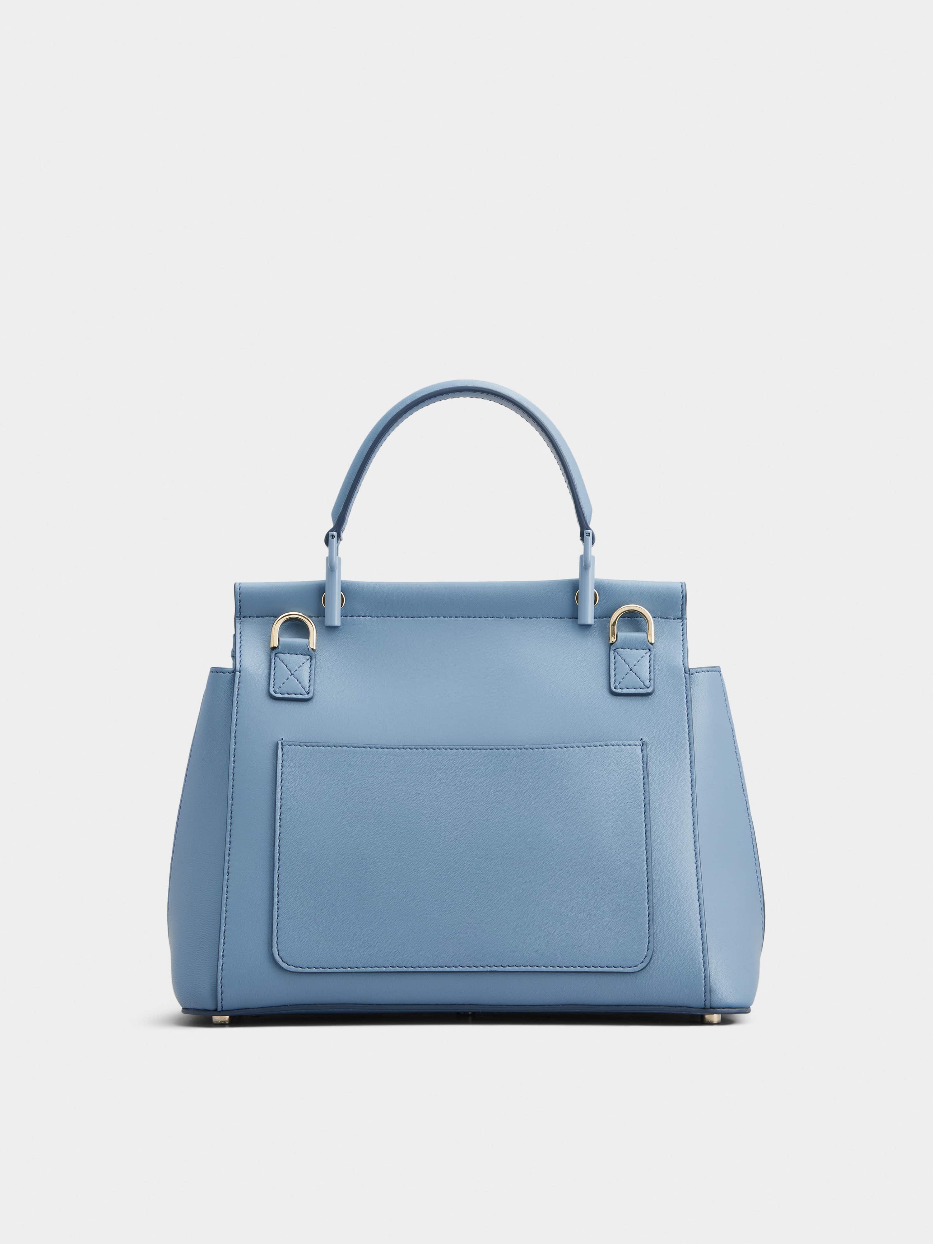 Viv' Cabas Foulard Lacquered Buckle Bag in Soft Leather 4