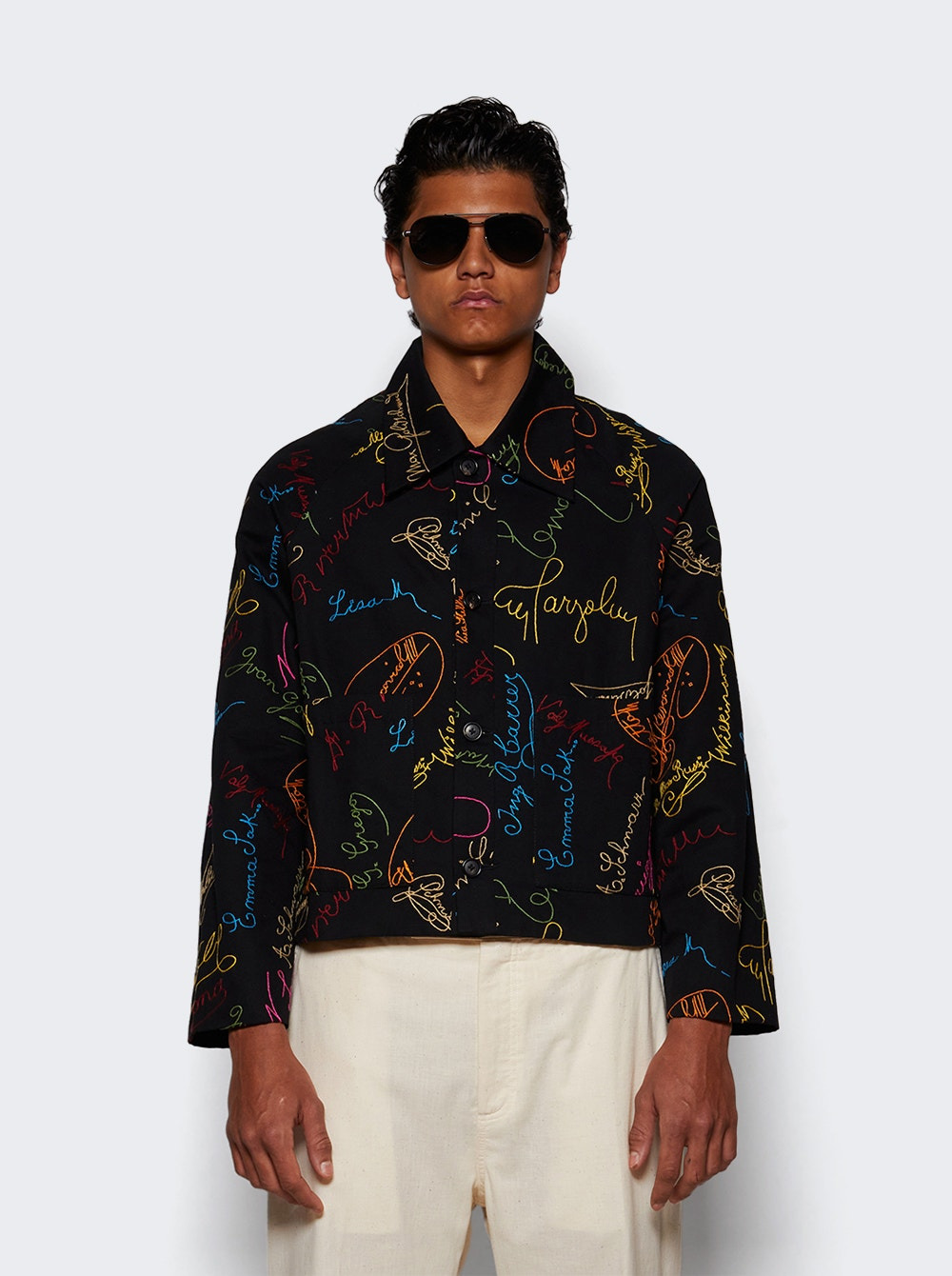 Signature Scrawl Jacket Black - 2