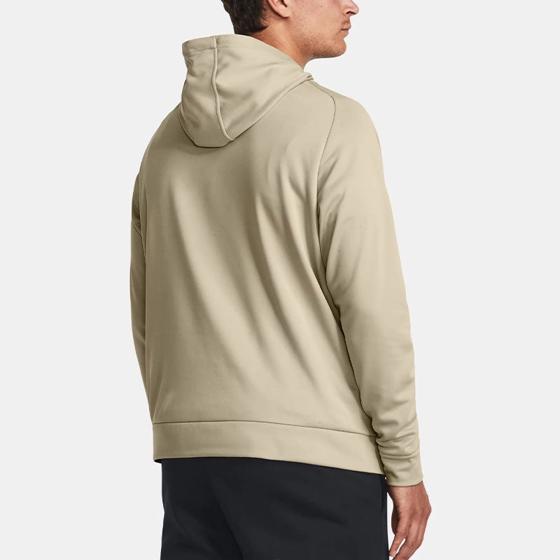 Under Armour Fleece Logo Hoodie 'Beige Black' 1379854-289 - 4