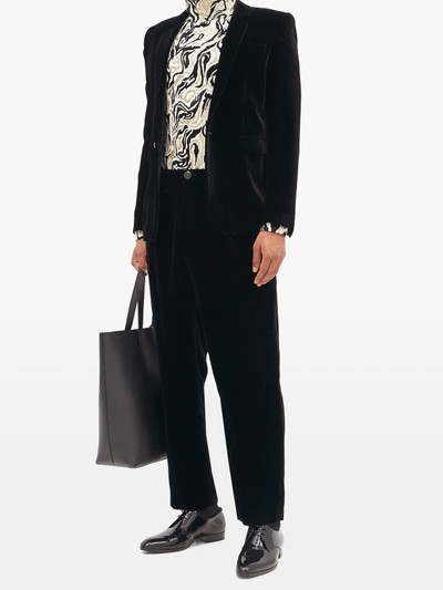 SAINT LAURENT Corduroy-velvet cropped trousers outlook