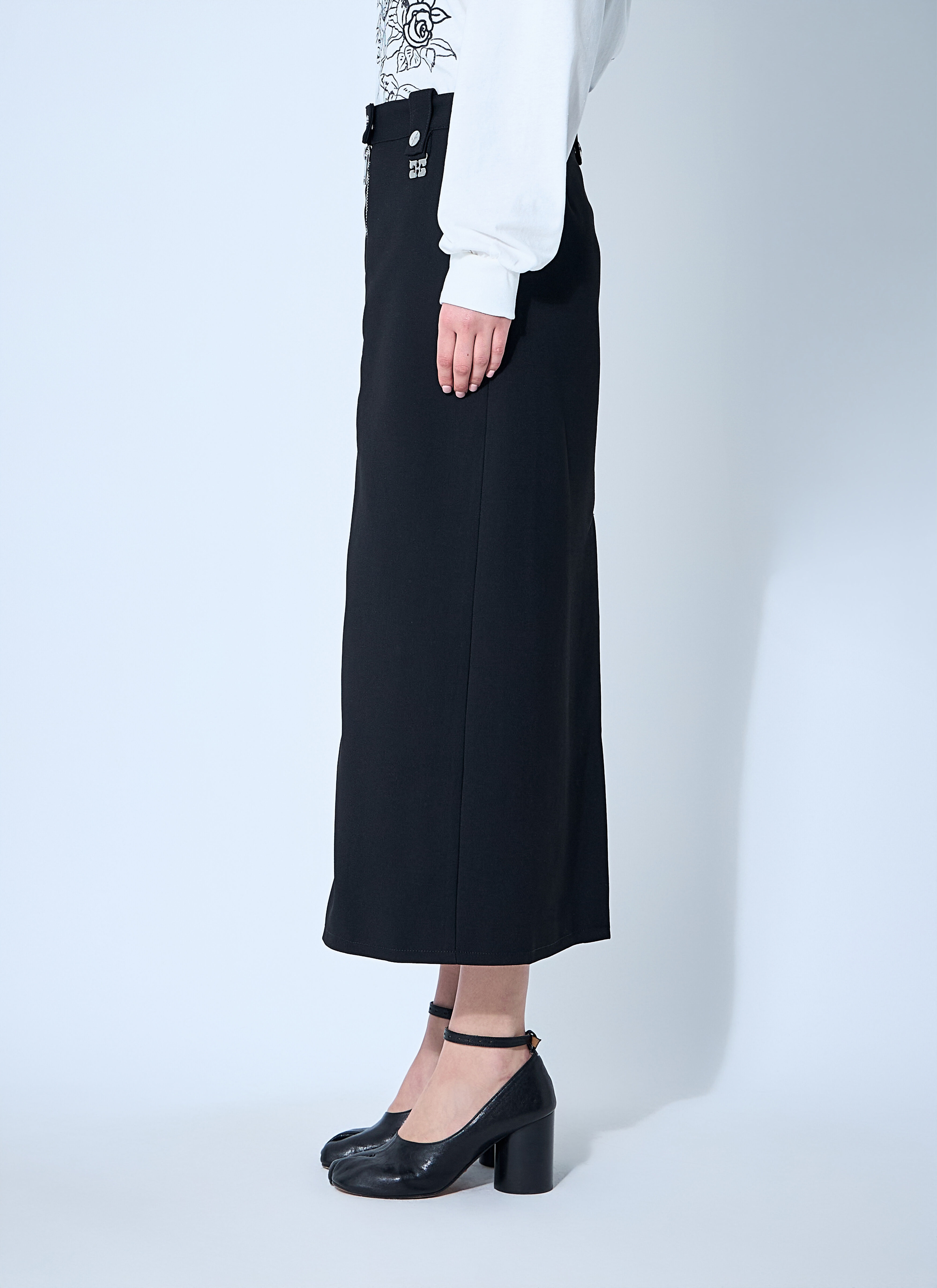 Bonded Crepe Midi Skirt - 3