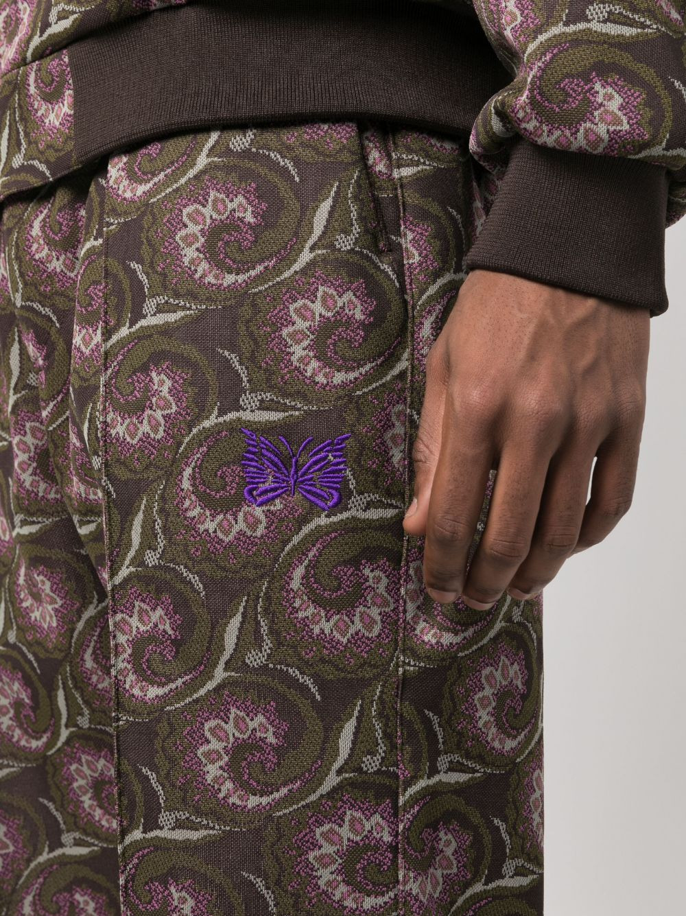 pintuck bold-checked trousers - 5
