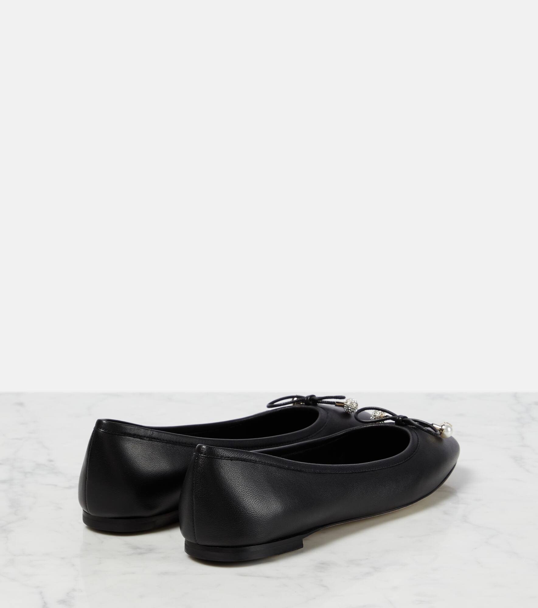 Elme embellished leather ballet flats - 3