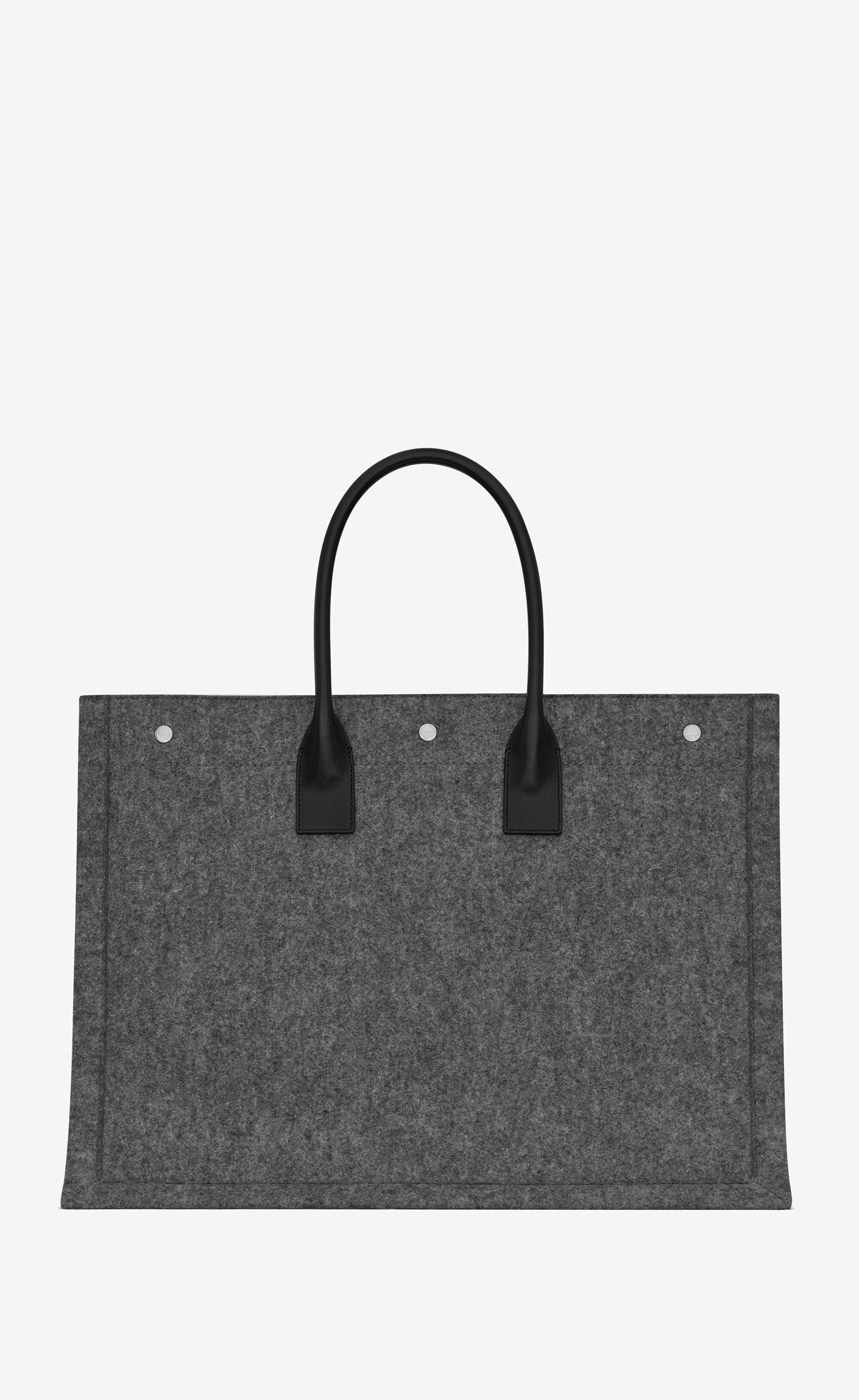 rive gauche tote bag in felt and leather - 2