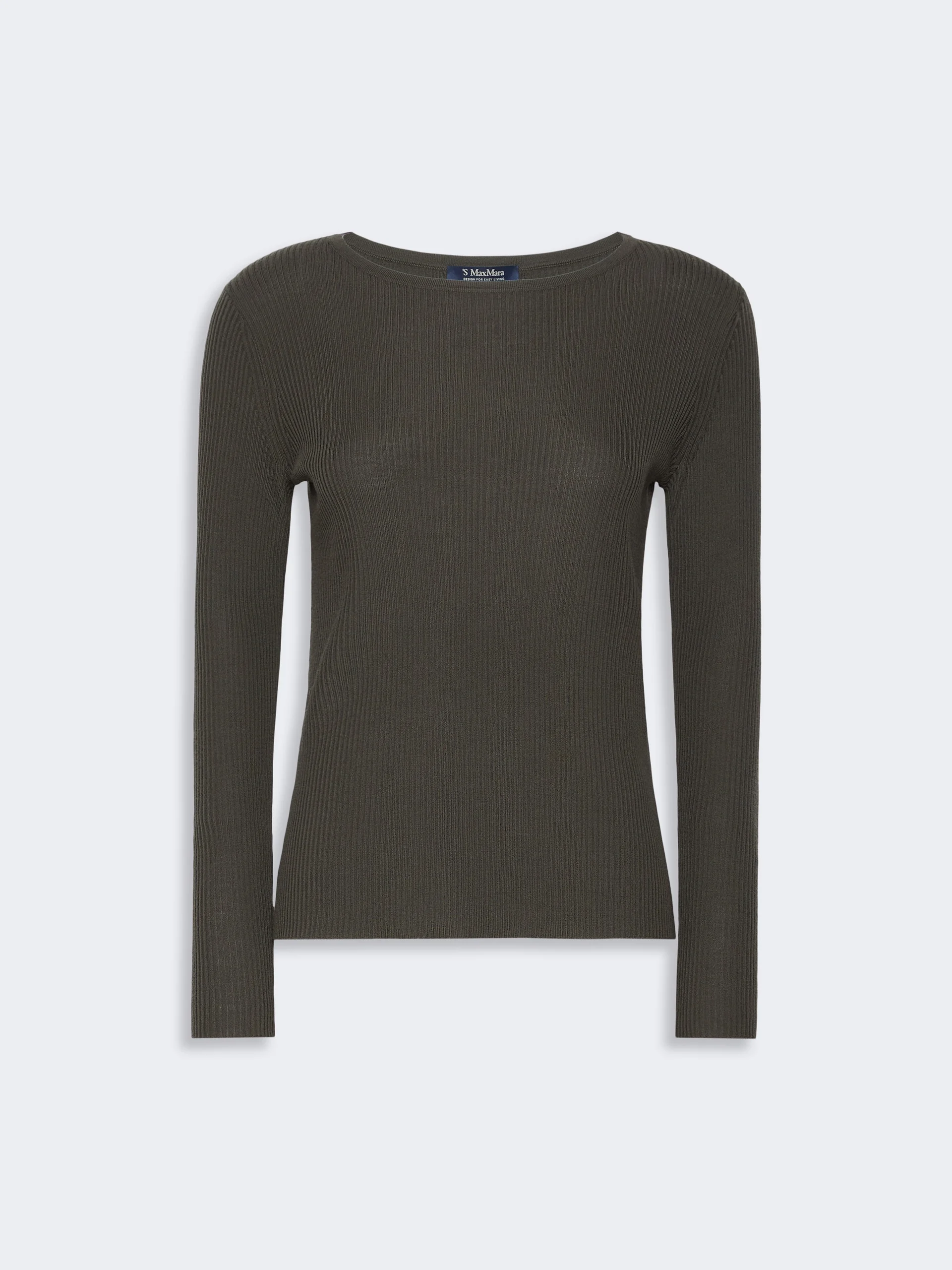 DISEGNO Ribbed woollen yarn jumper - KAKI - 1