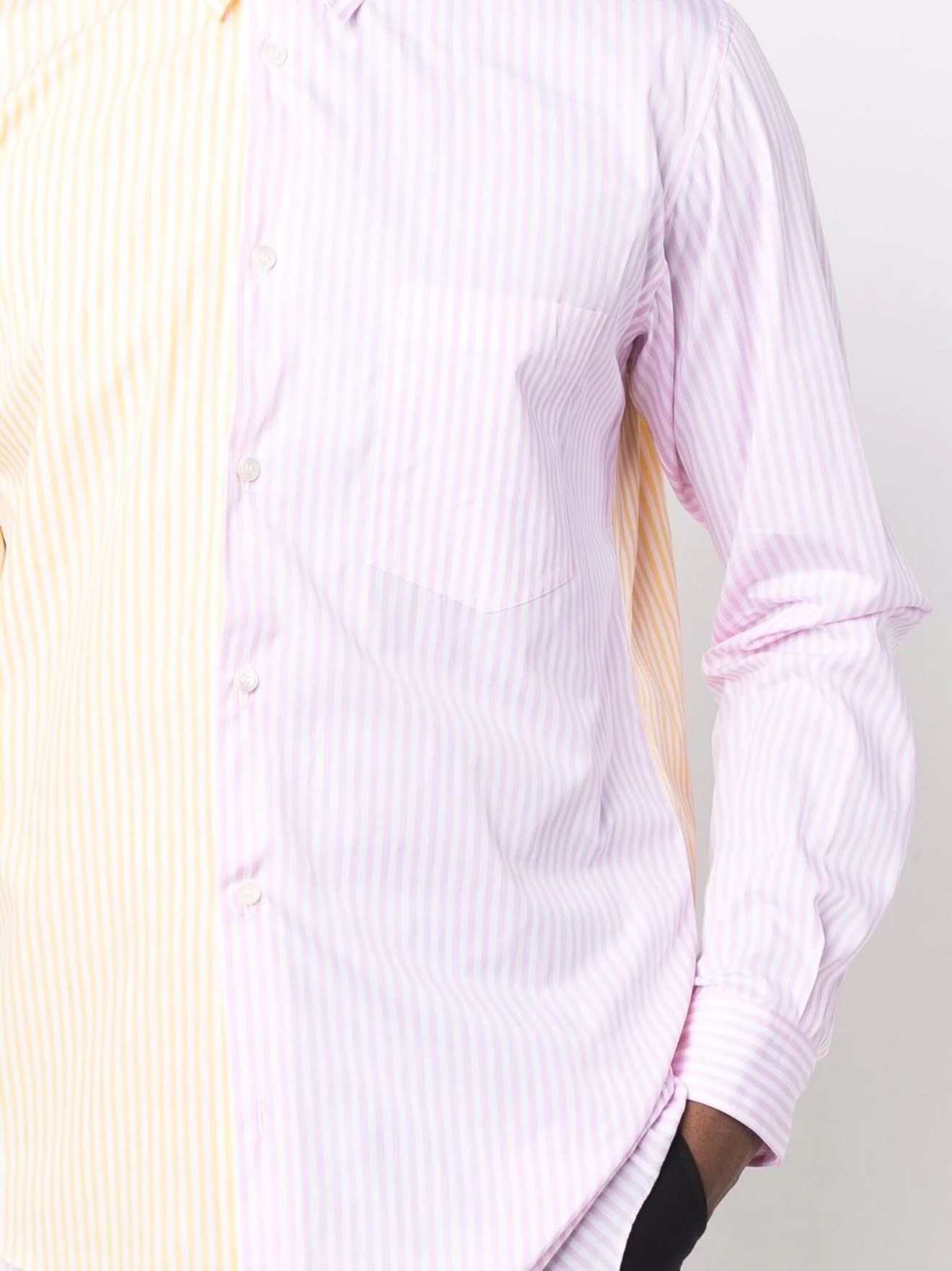 stripe-print cotton shirt - 5