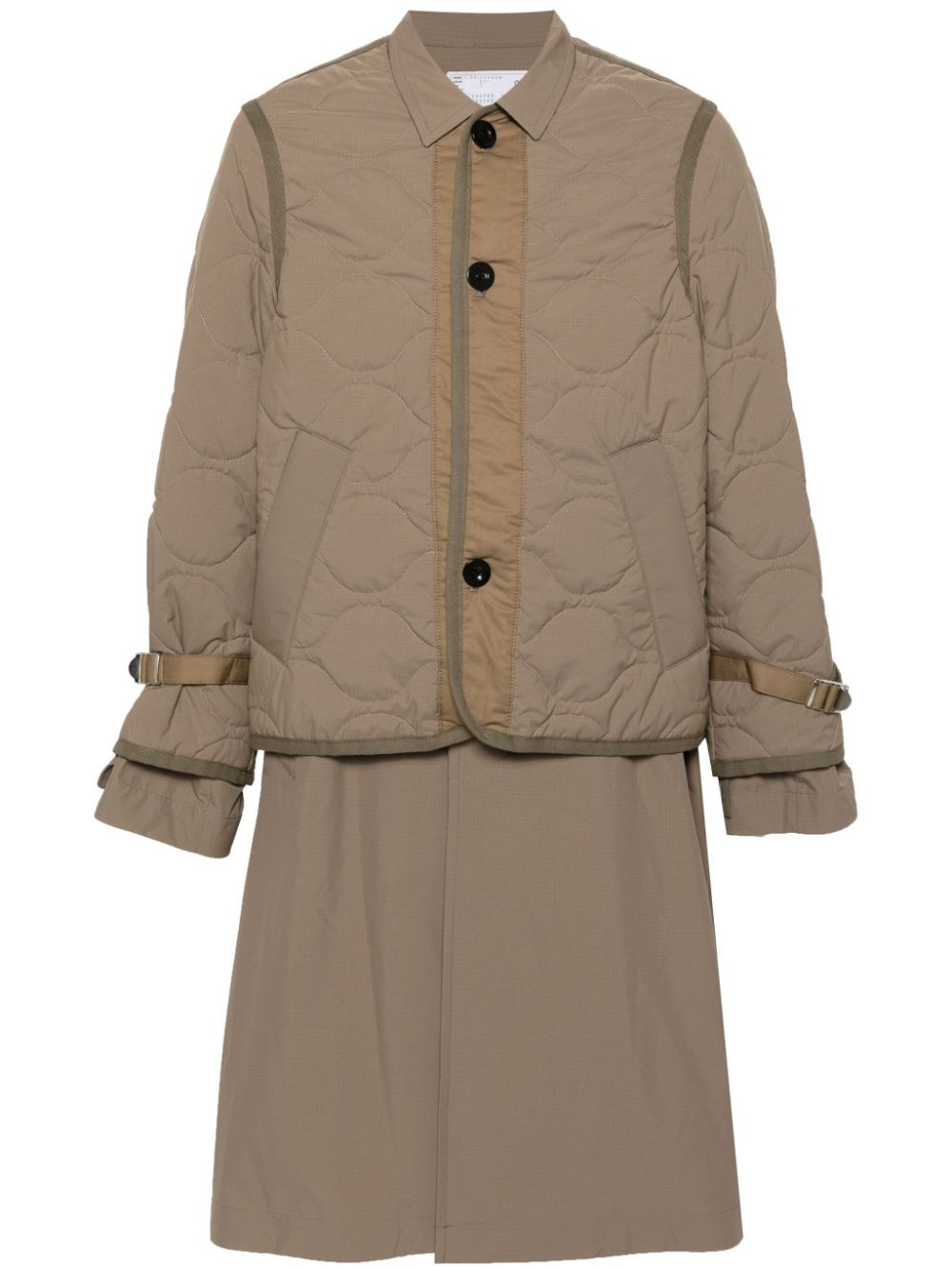 Sacai Men Long Quilted Coat - 1