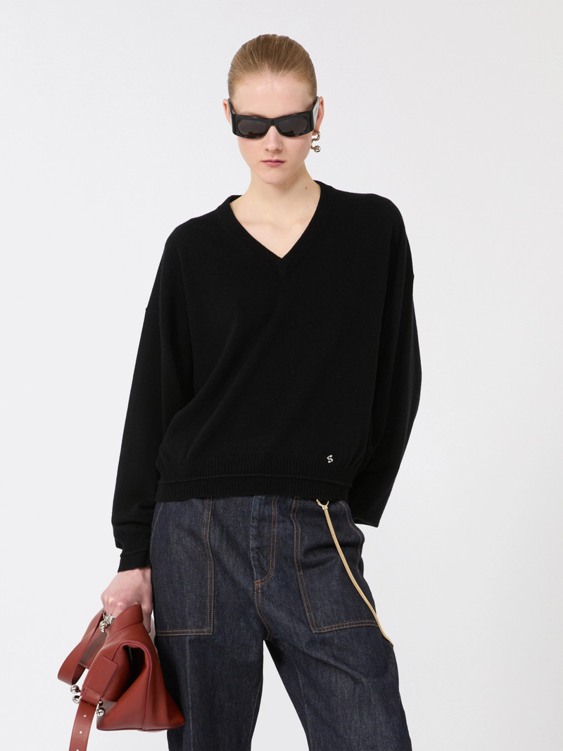 GOLA Relaxed-fit wool and cashmere sweater - BLACK 5