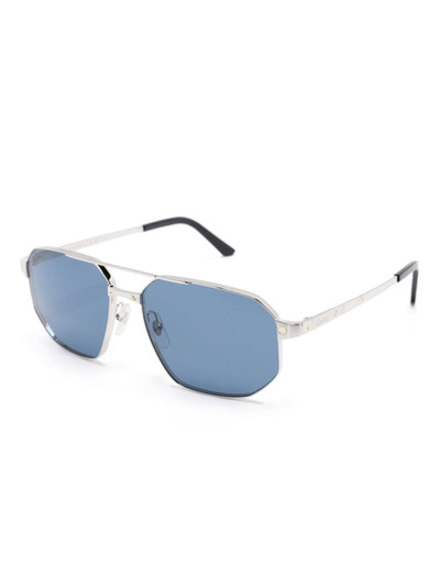 Cartier Santos de Cartier geometric-shape sunglasses outlook