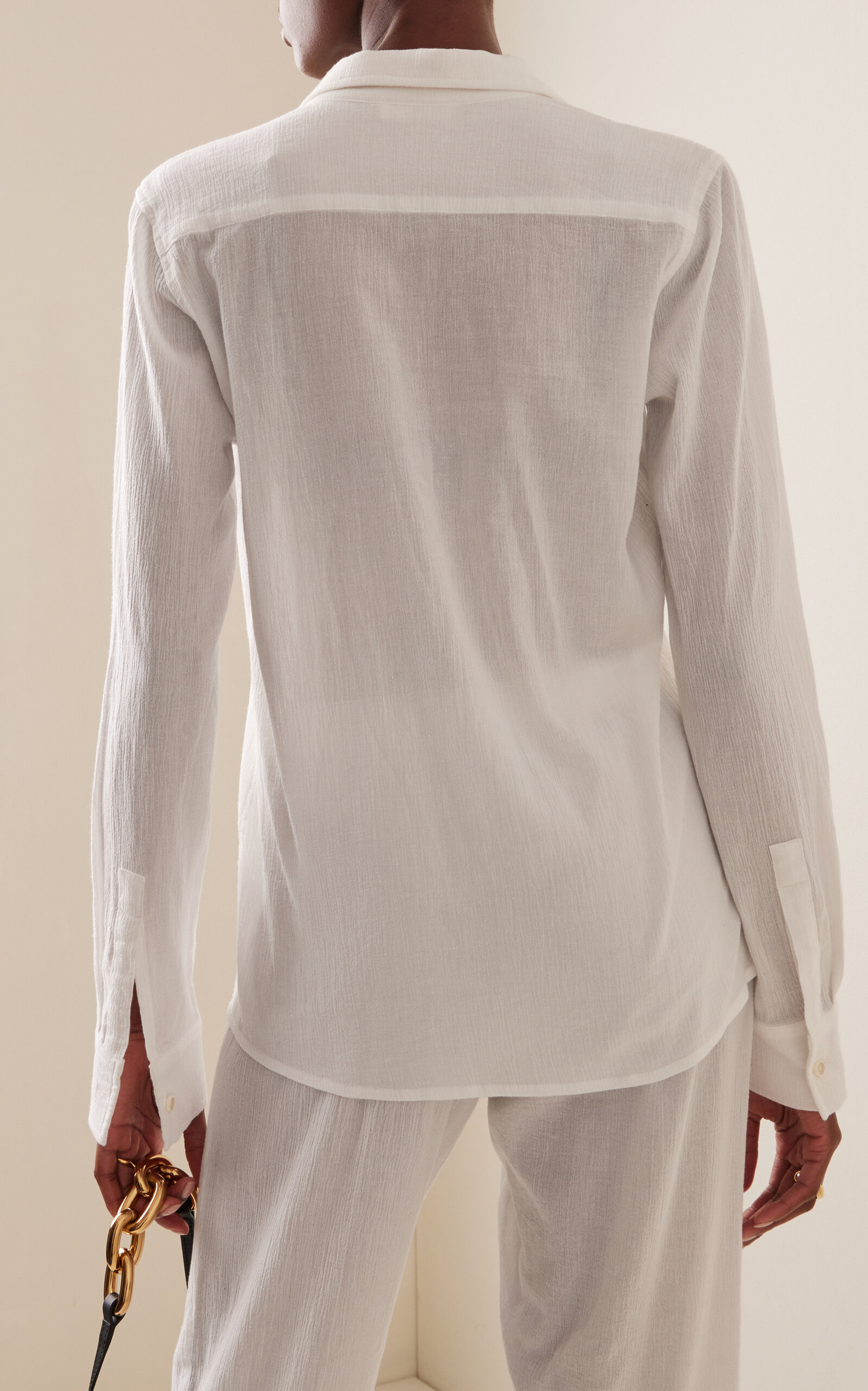 Exclusive Jolene Cotton Shirt ivory - 4
