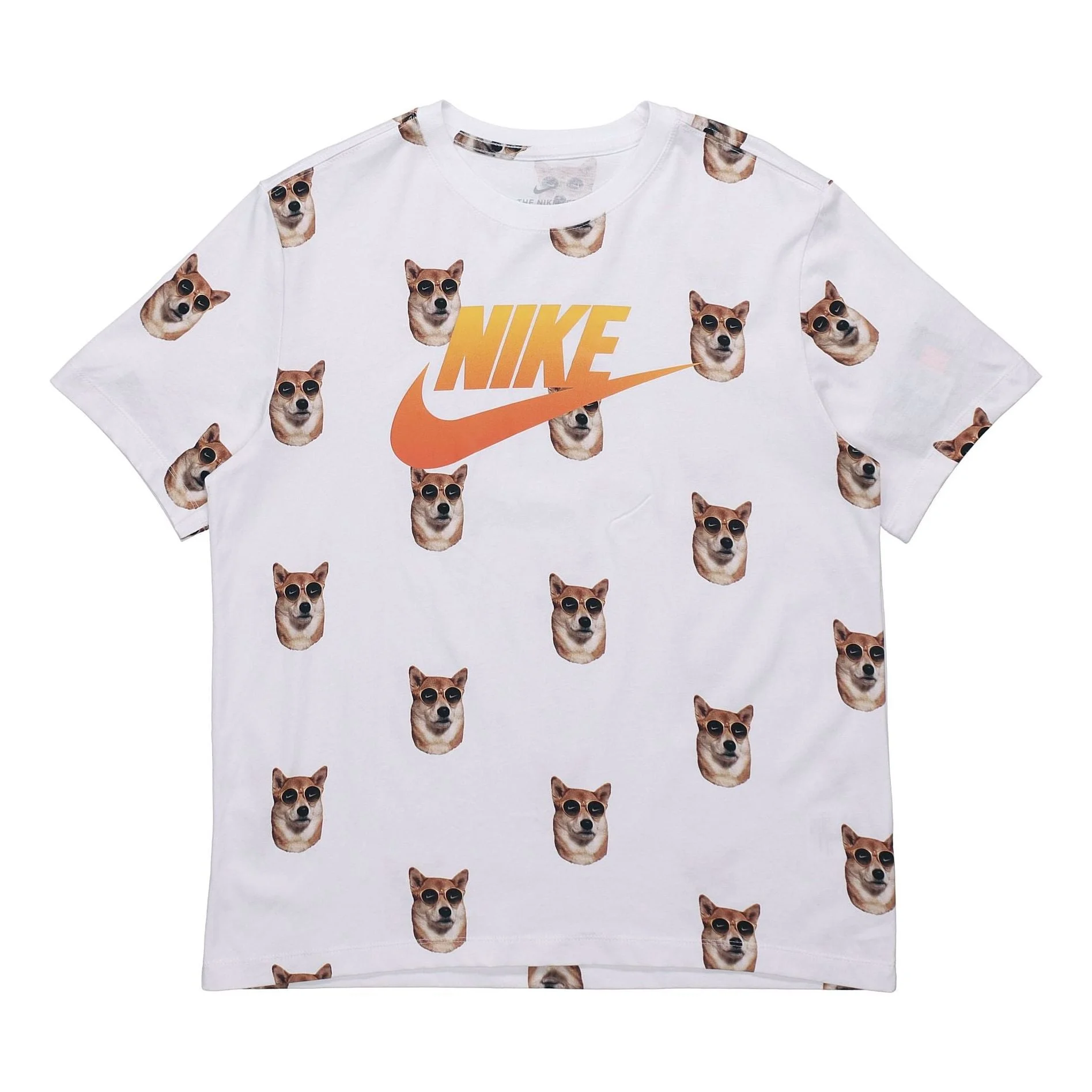 Nike Sunglasses Printing Casual Short Sleeve White CT6288-100 - 1